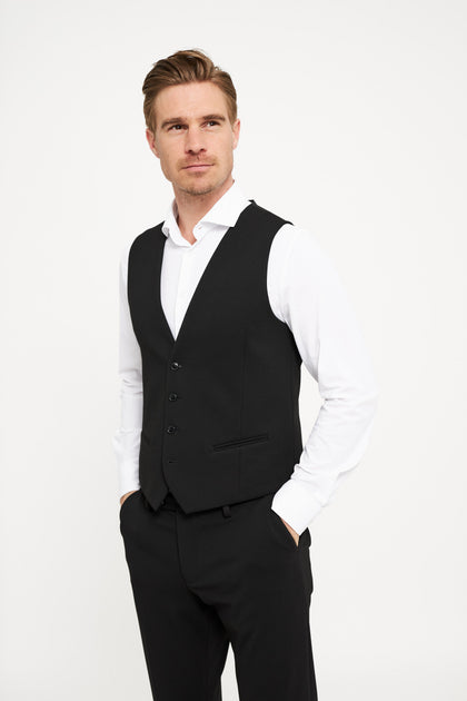 DiWesley Anzugweste Slim Fit | Black