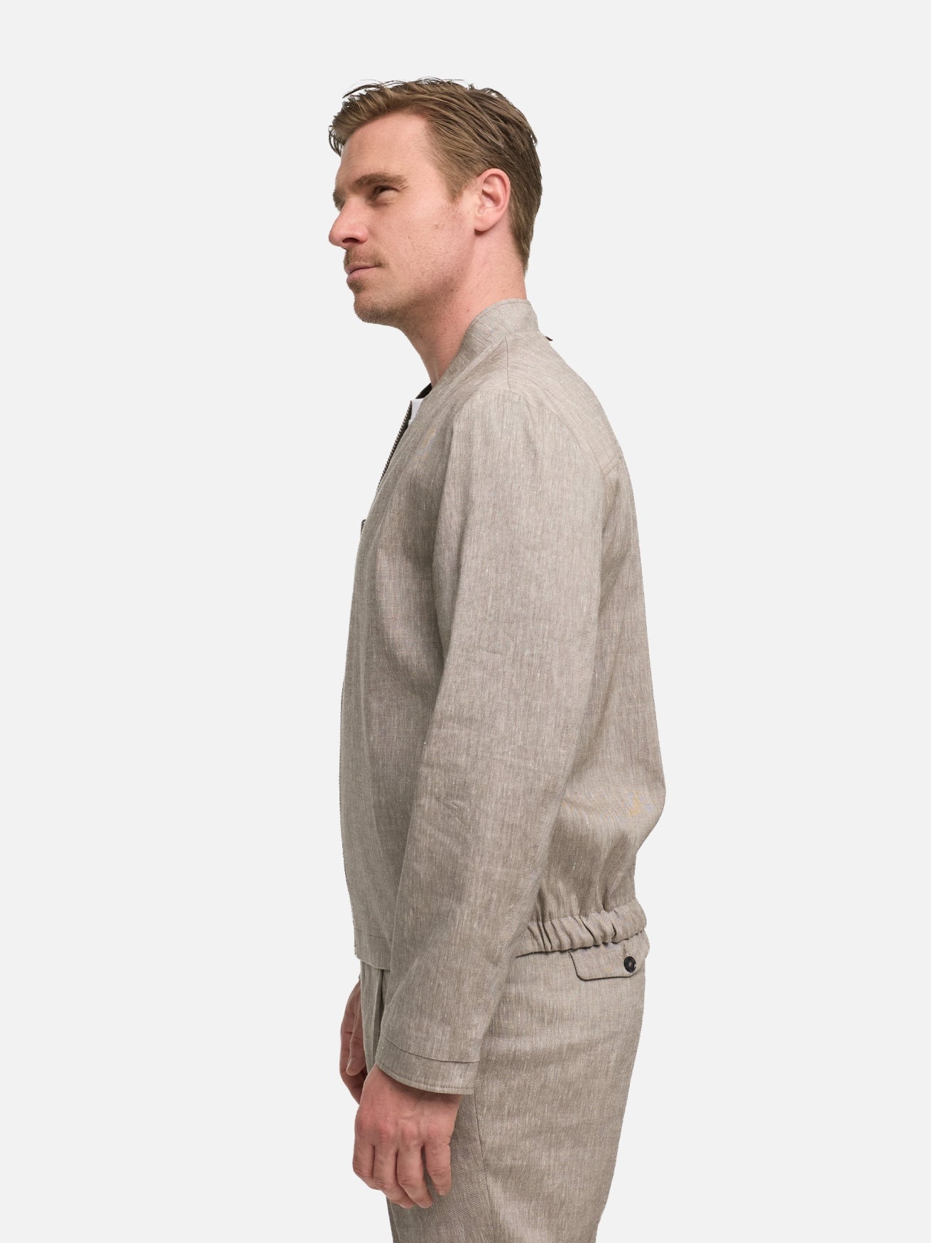 Herren Blouson DiRevaudio in Med. Beige, Detailansicht
