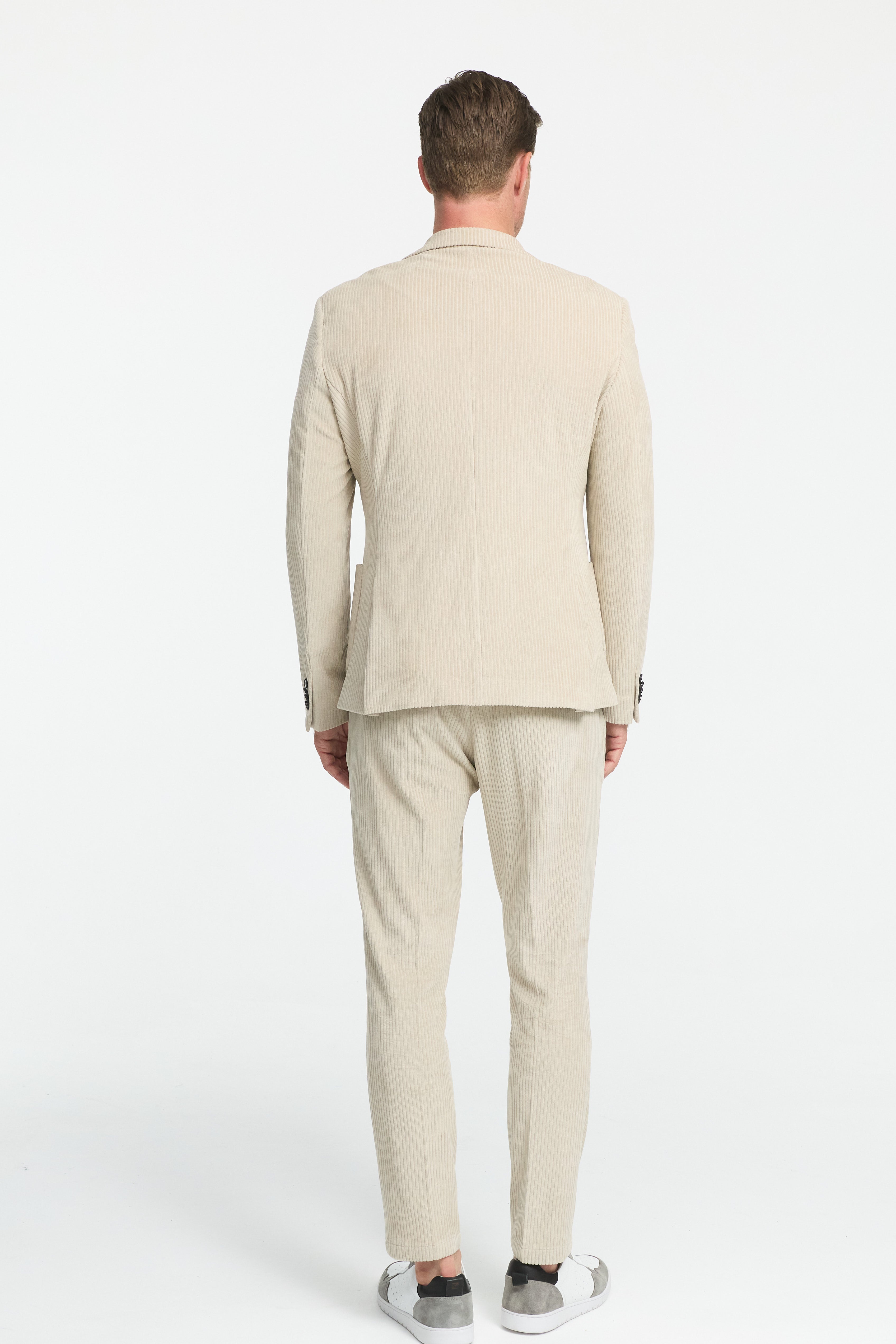 Jersey Cord Anzug 232619-220 Beige