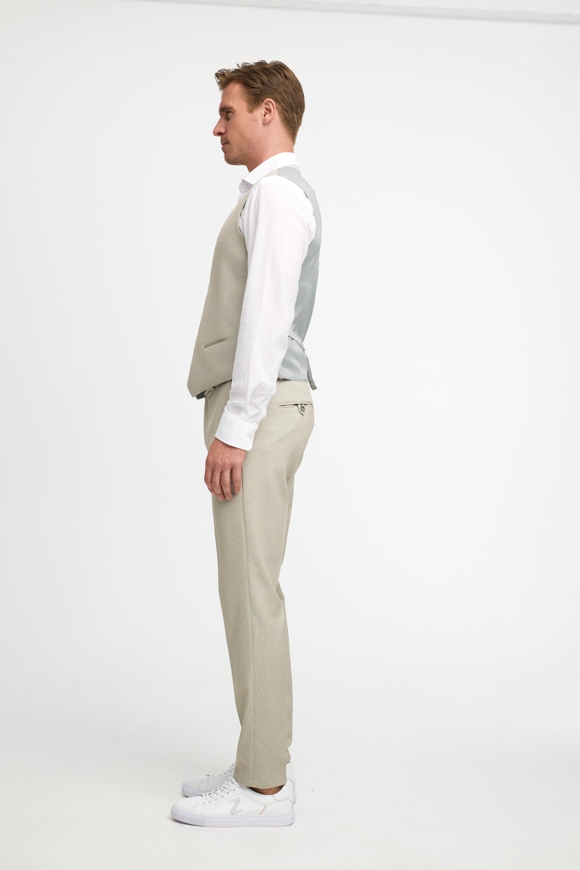 Herren Weste DiWesley in Lt. Beige, Detailansicht