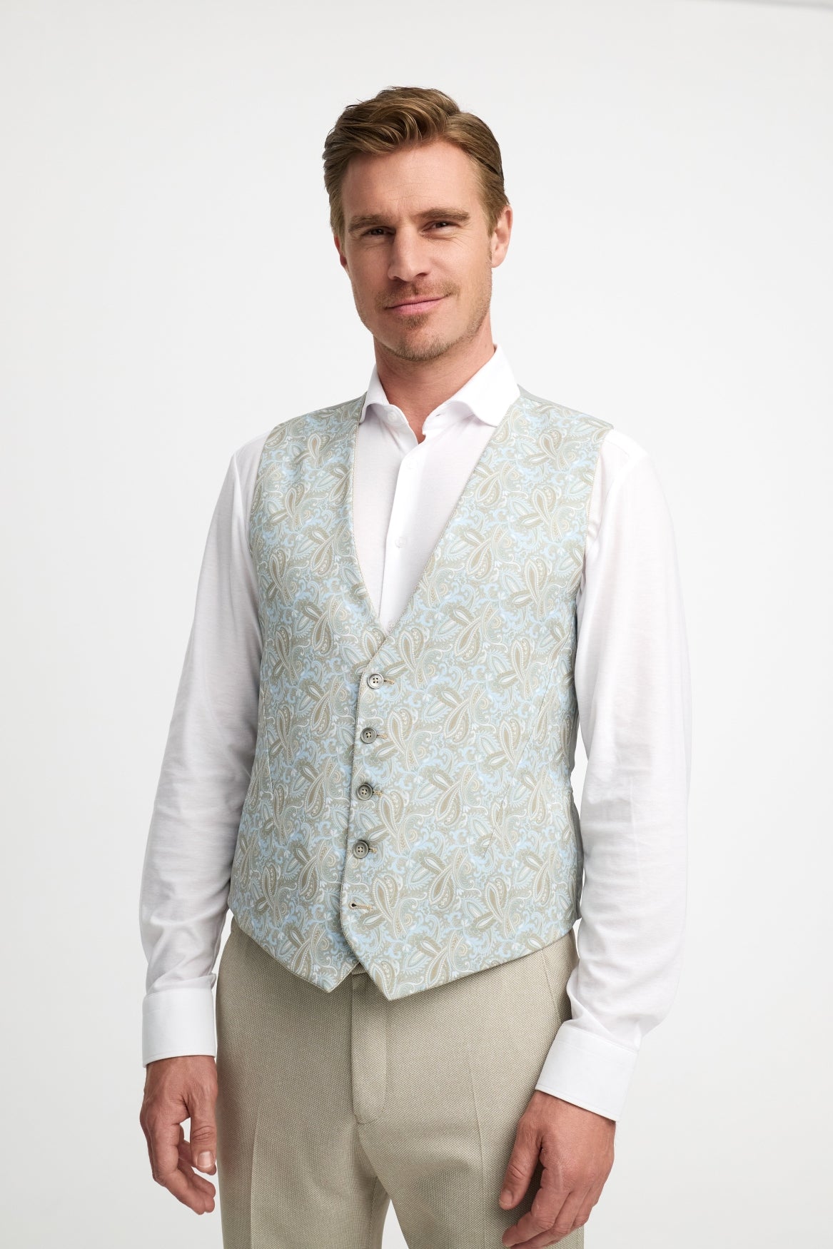 Herren Weste DiWesley in Lt. Beige, Detailansicht 2