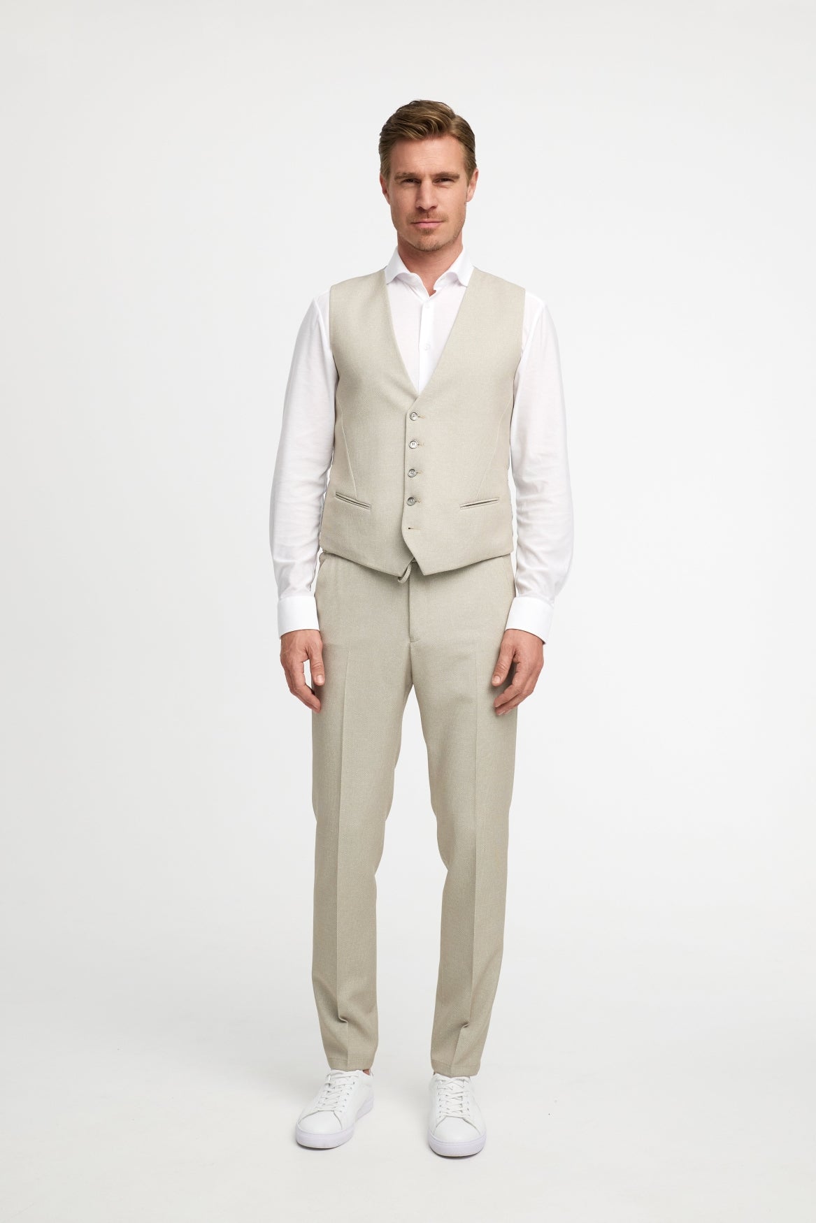 Herren Weste DiWesley in Lt. Beige, Vorderansicht