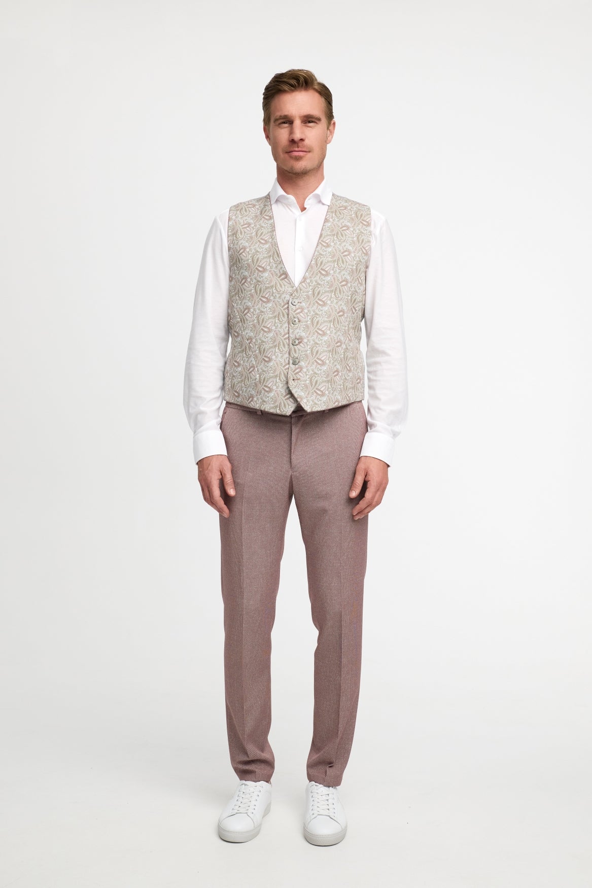 DiWesley Anzugweste Slim Fit | Med. Rose