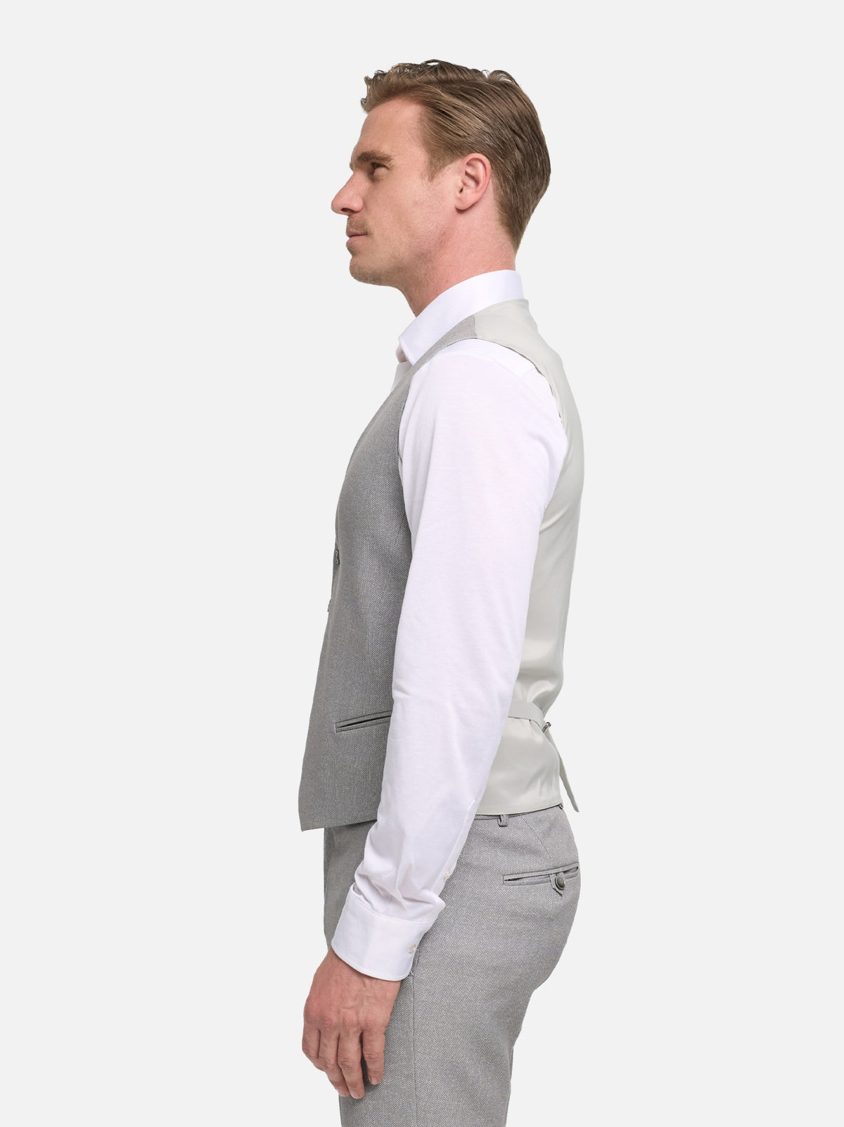 DiWesley Anzugweste Slim Fit | Med. Grey