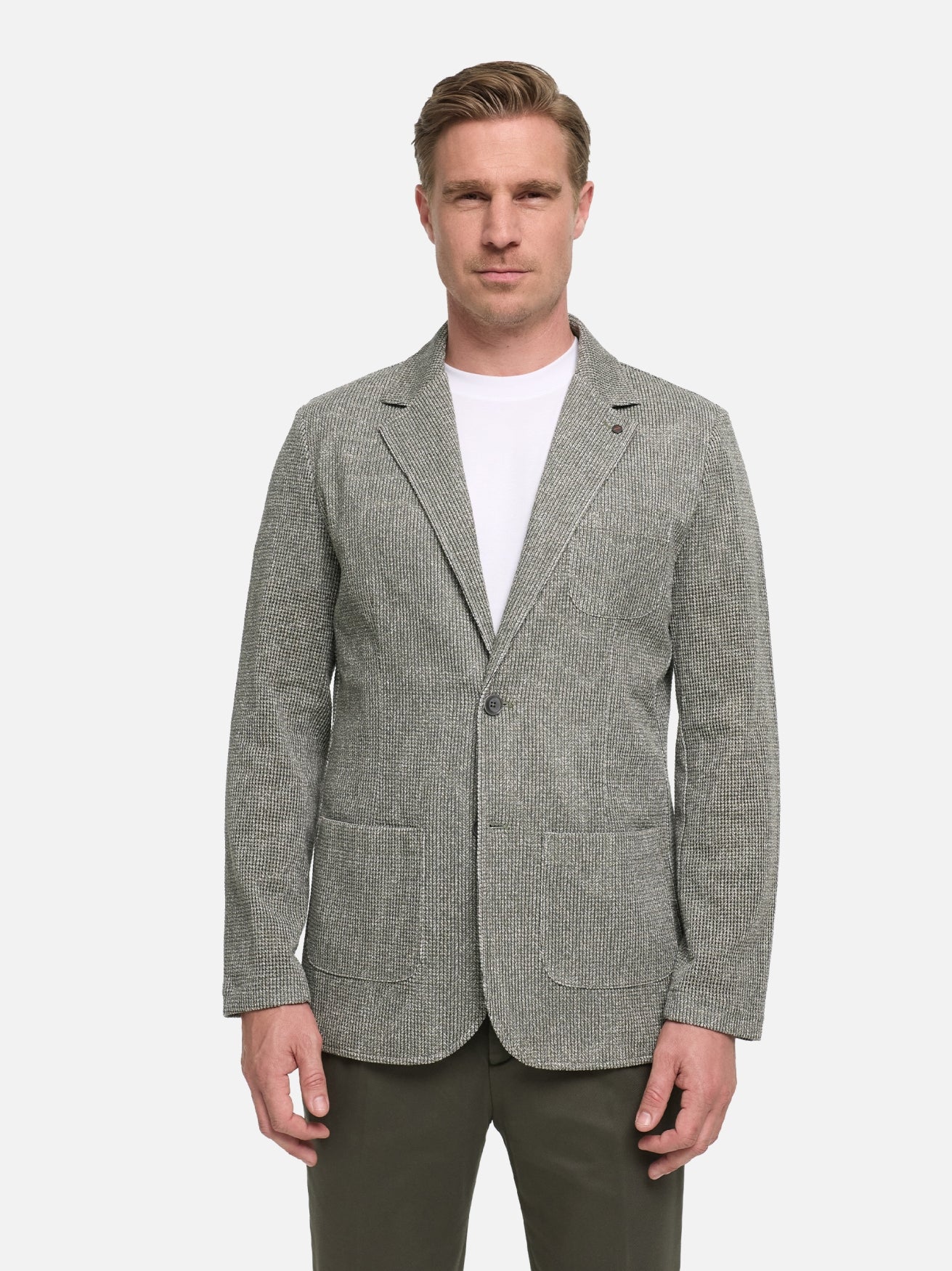Herren Sakko DiFab in Olive-Grey, Vorderansicht