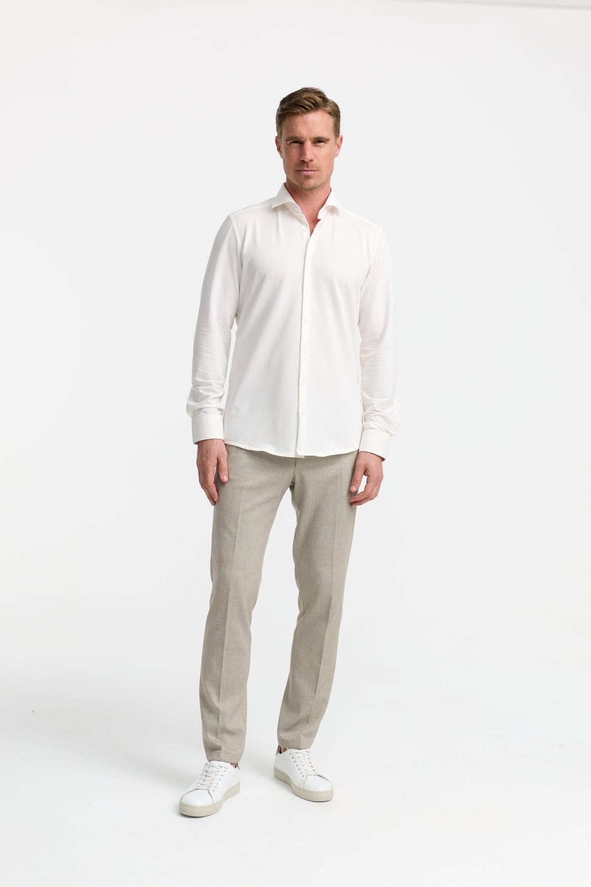 Herren Hemd DiHans in Offwhite, Vorderansicht