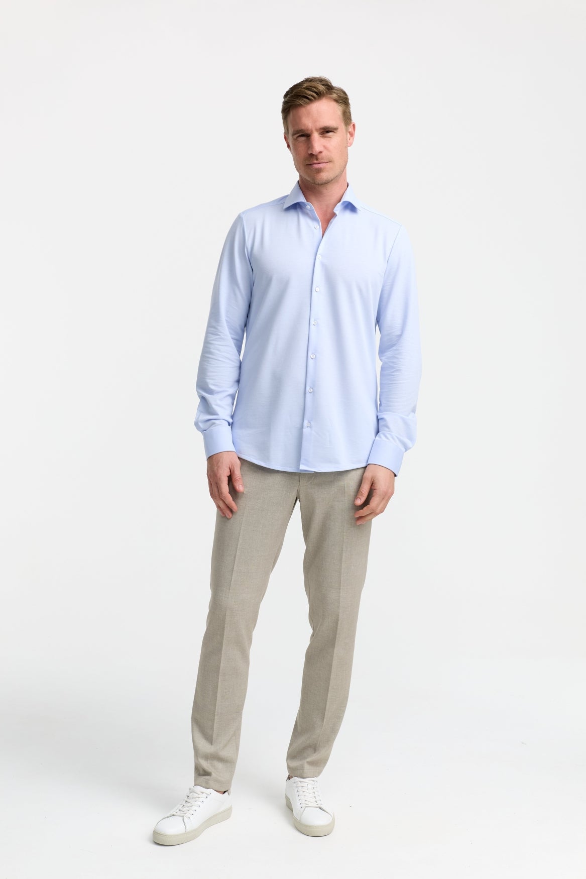 Herren Hemd DiHans in Lt. Blue, Vorderansicht