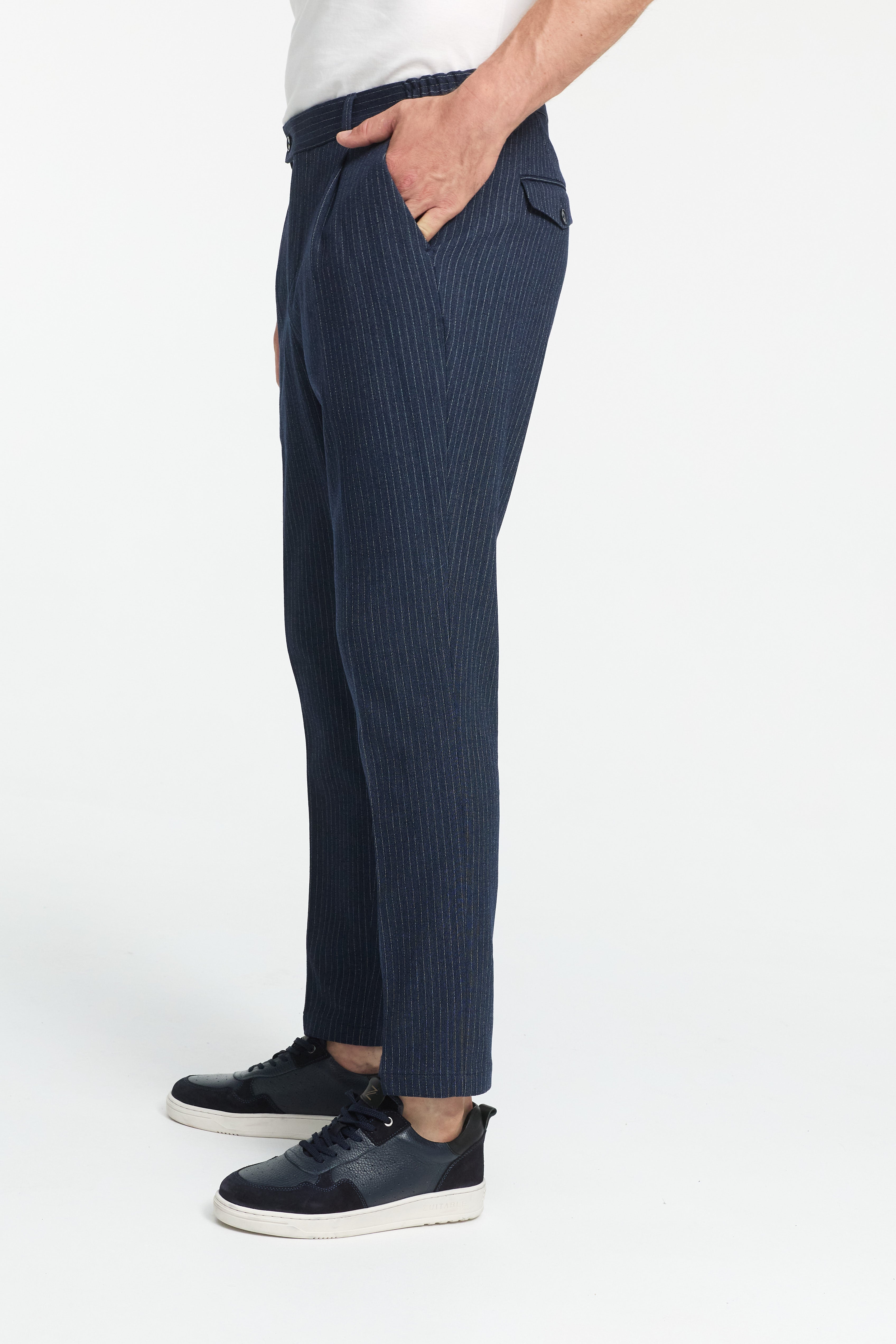 Jersey Anzughose DiCliffer SE 252051-680 Blau gestreift