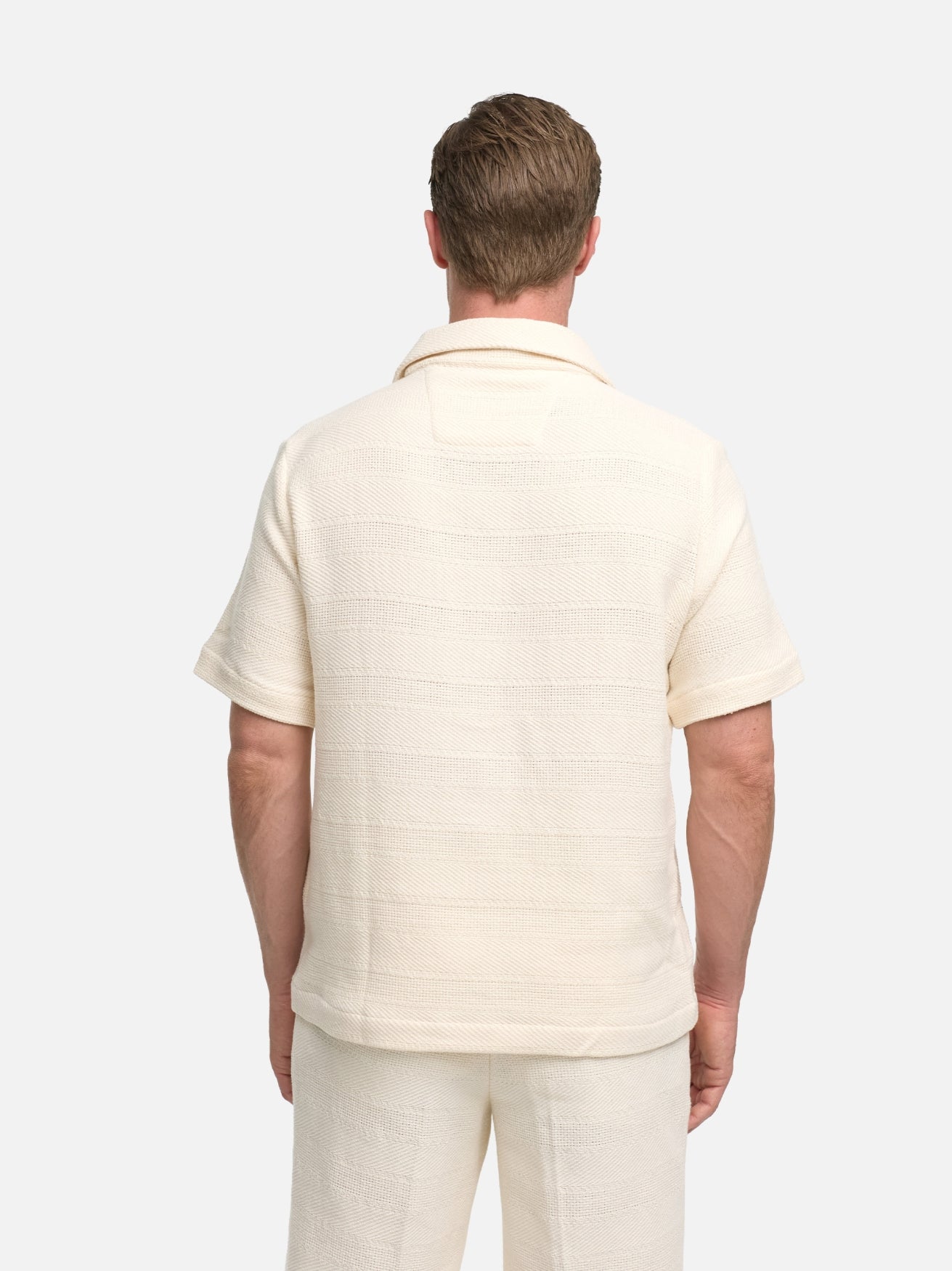 Herren Hemd DiCarlo in Offwhite, Rückansicht