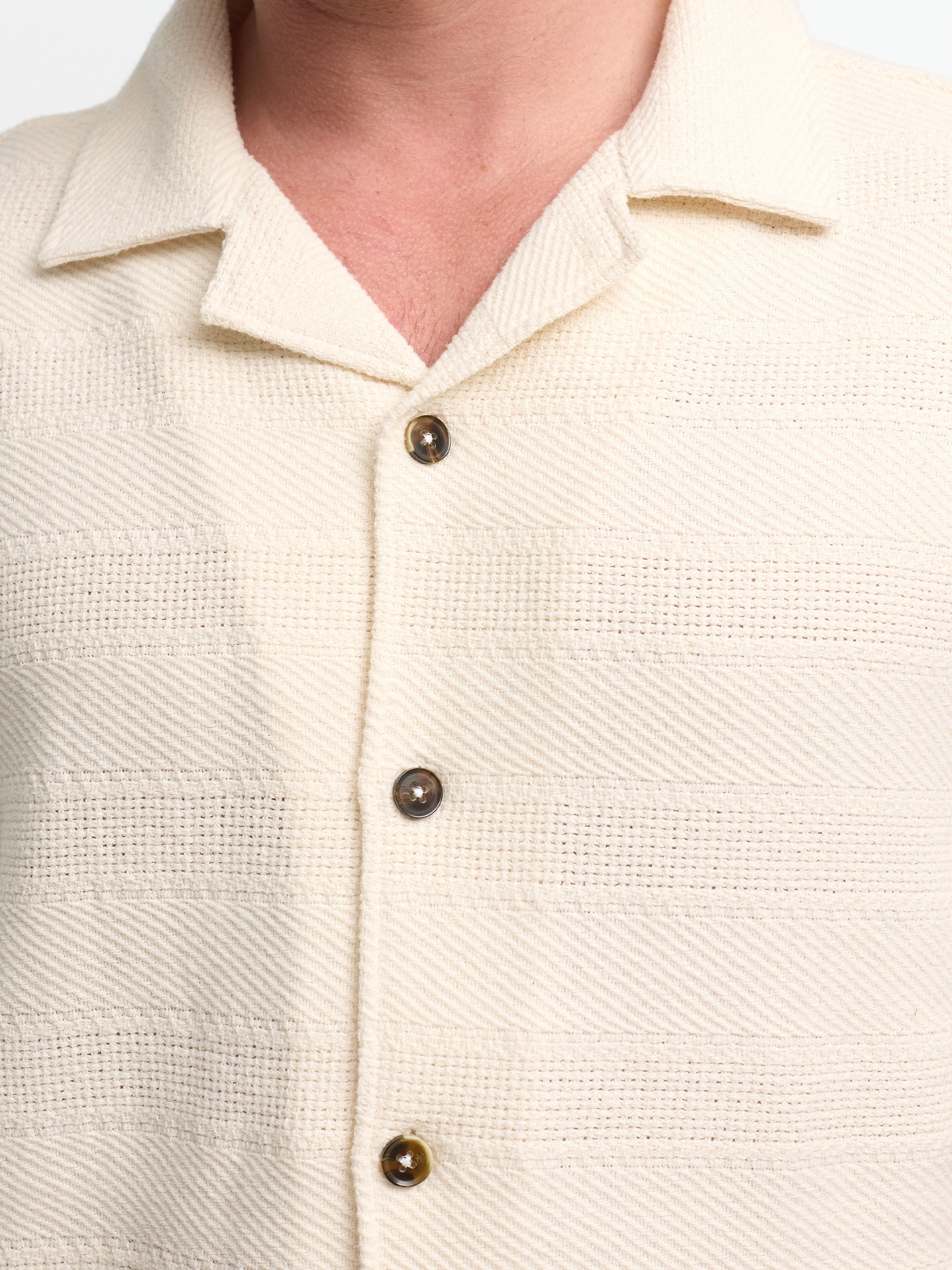 Herren Hemd DiCarlo in Offwhite, Detailansicht