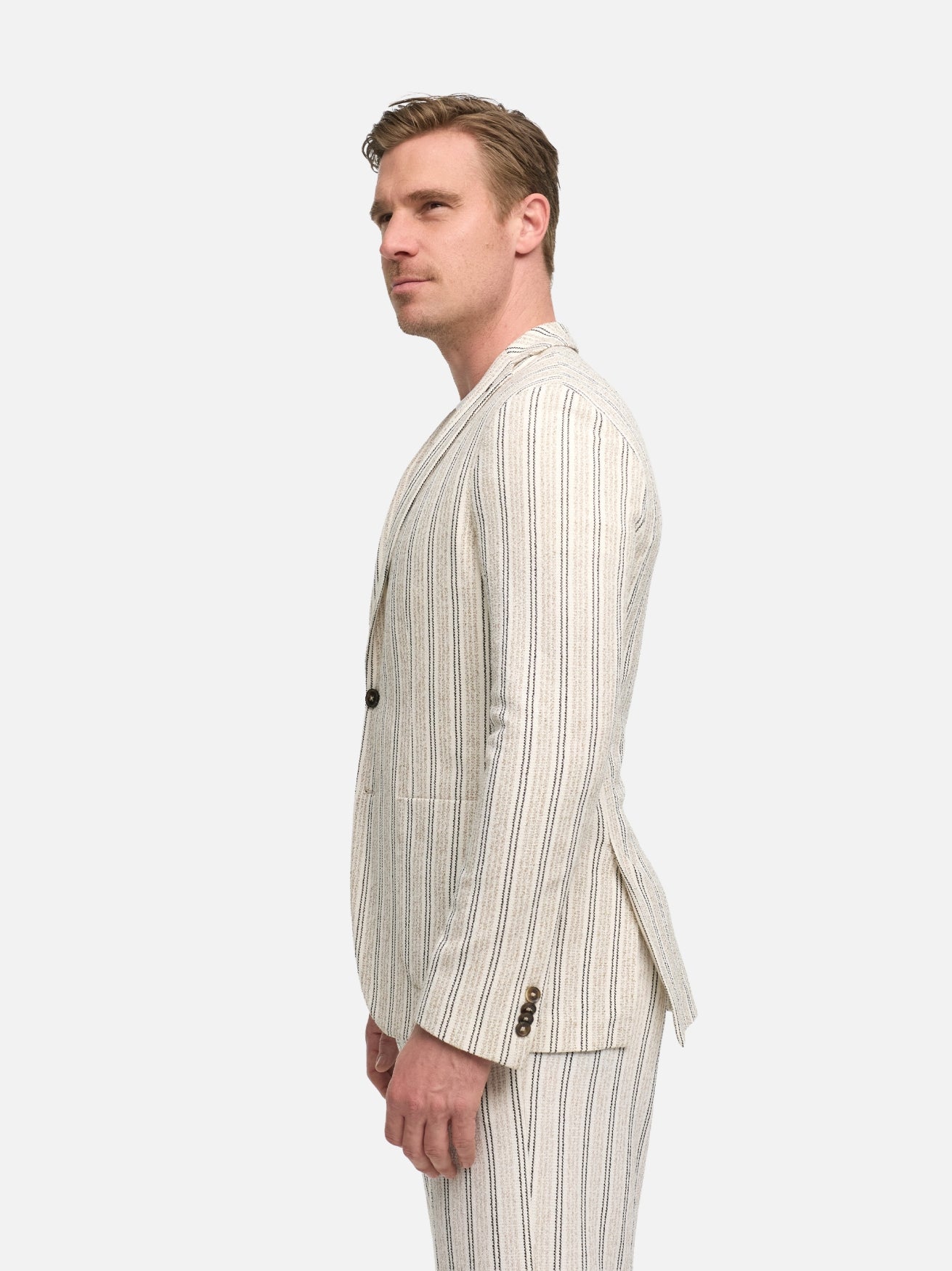 Herren Sakko DiNove in Med. Beige, Seitenansicht