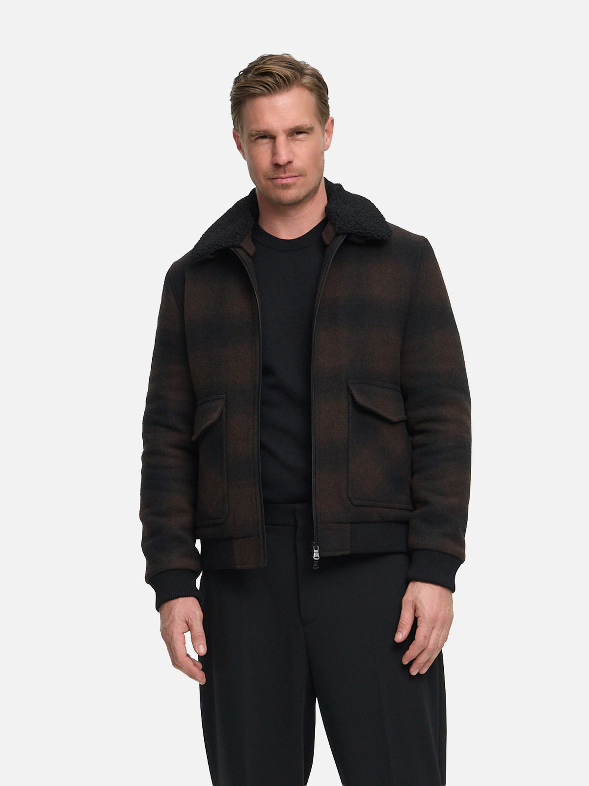 DiGio Mantel Regular Fit | Black-Brown