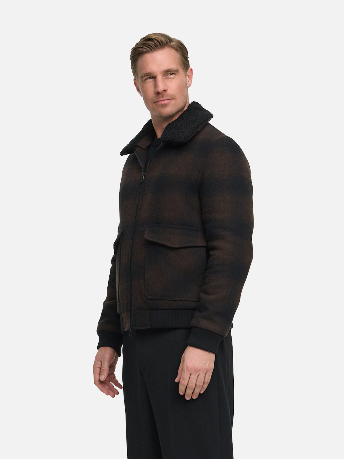 DiGio Mantel Regular Fit | Black-Brown