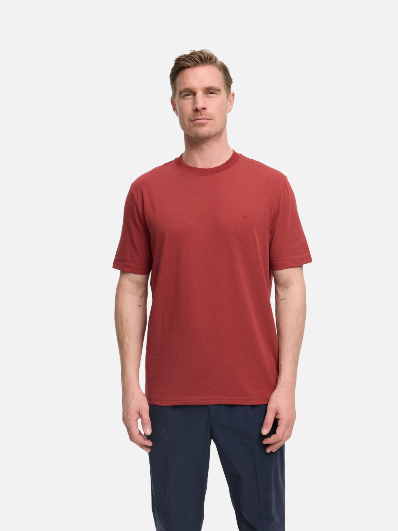 Herren T-Shirt DiFlo in Dk. Red, Vorderansicht