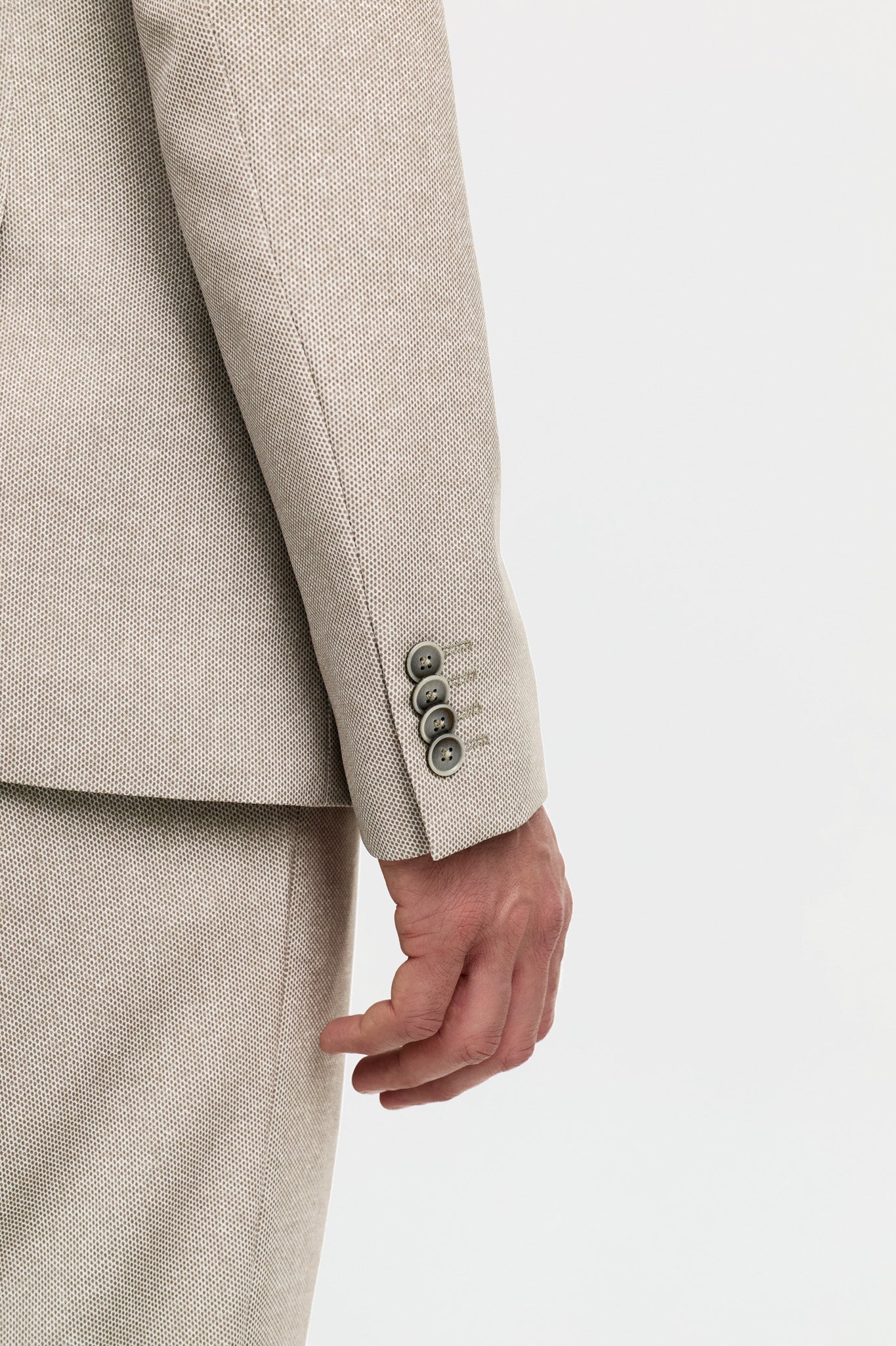 Herren Sakko DiNick in Lt. Beige, Detailansicht