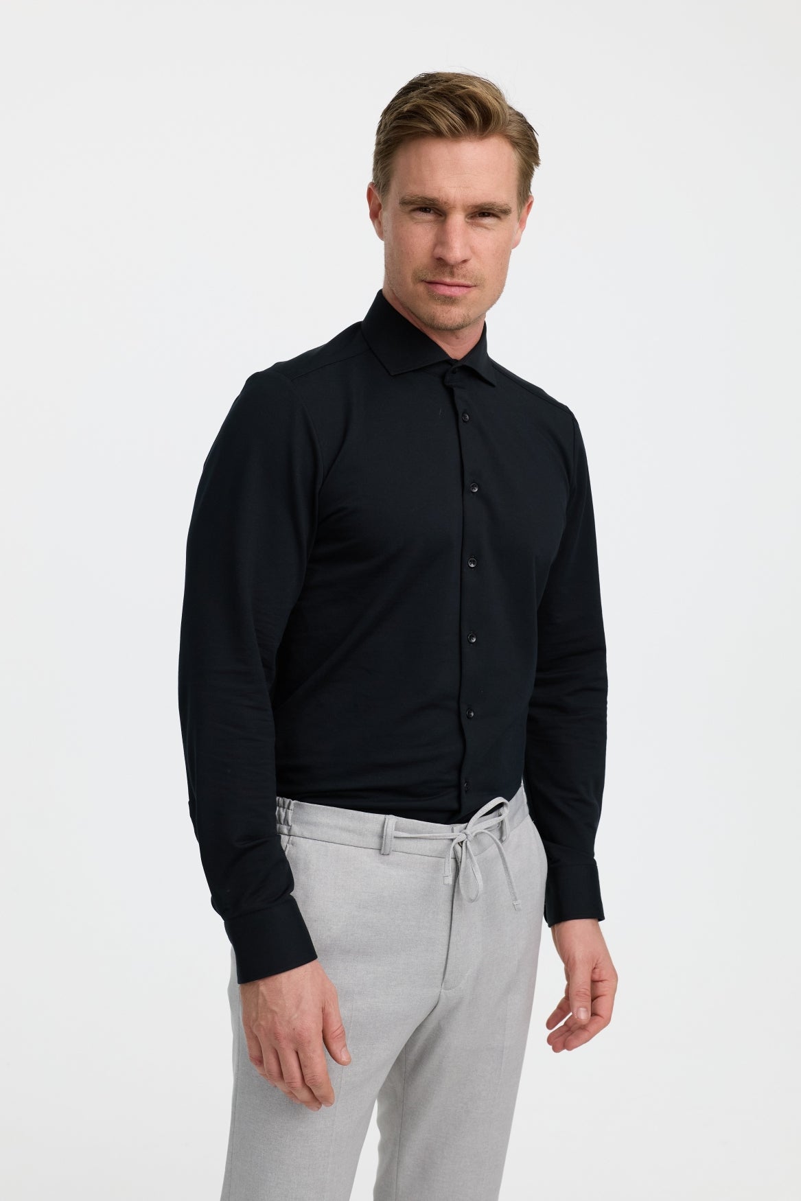 Herren Hemd DiHans in Black, Detailansicht