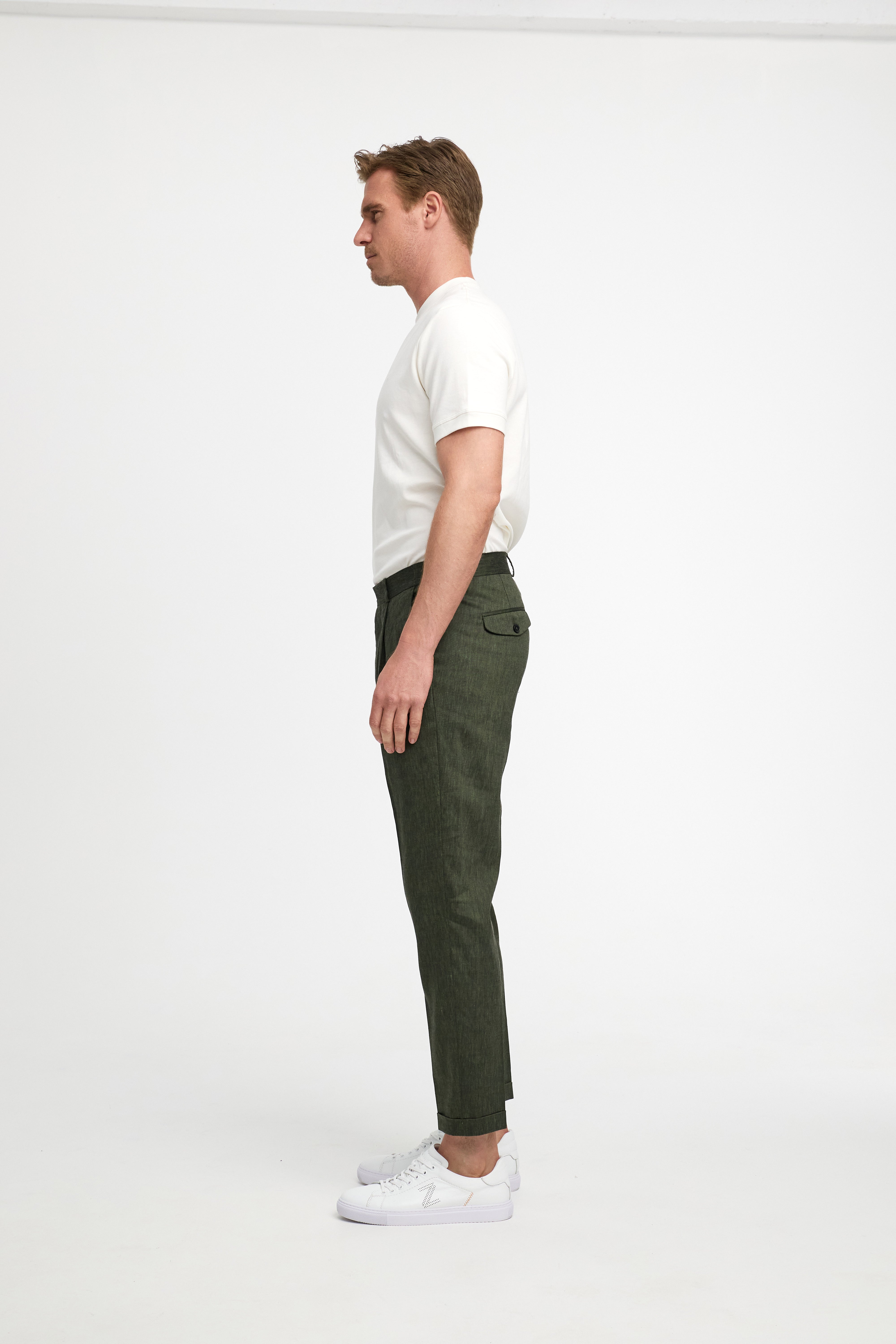 Leinen-Jersey Hose DiCliff SE 211547-760 Olive