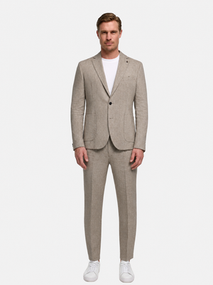 Leinen Anzug 211547-250 Med. Beige