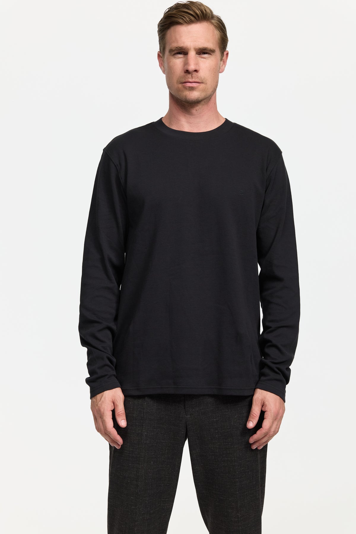 Longsleeve T-Shirt DiOwen 213-900 Schwarz