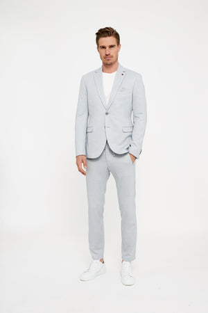 Herren Jersey Anzug in Lt. Grey, Vorderansicht