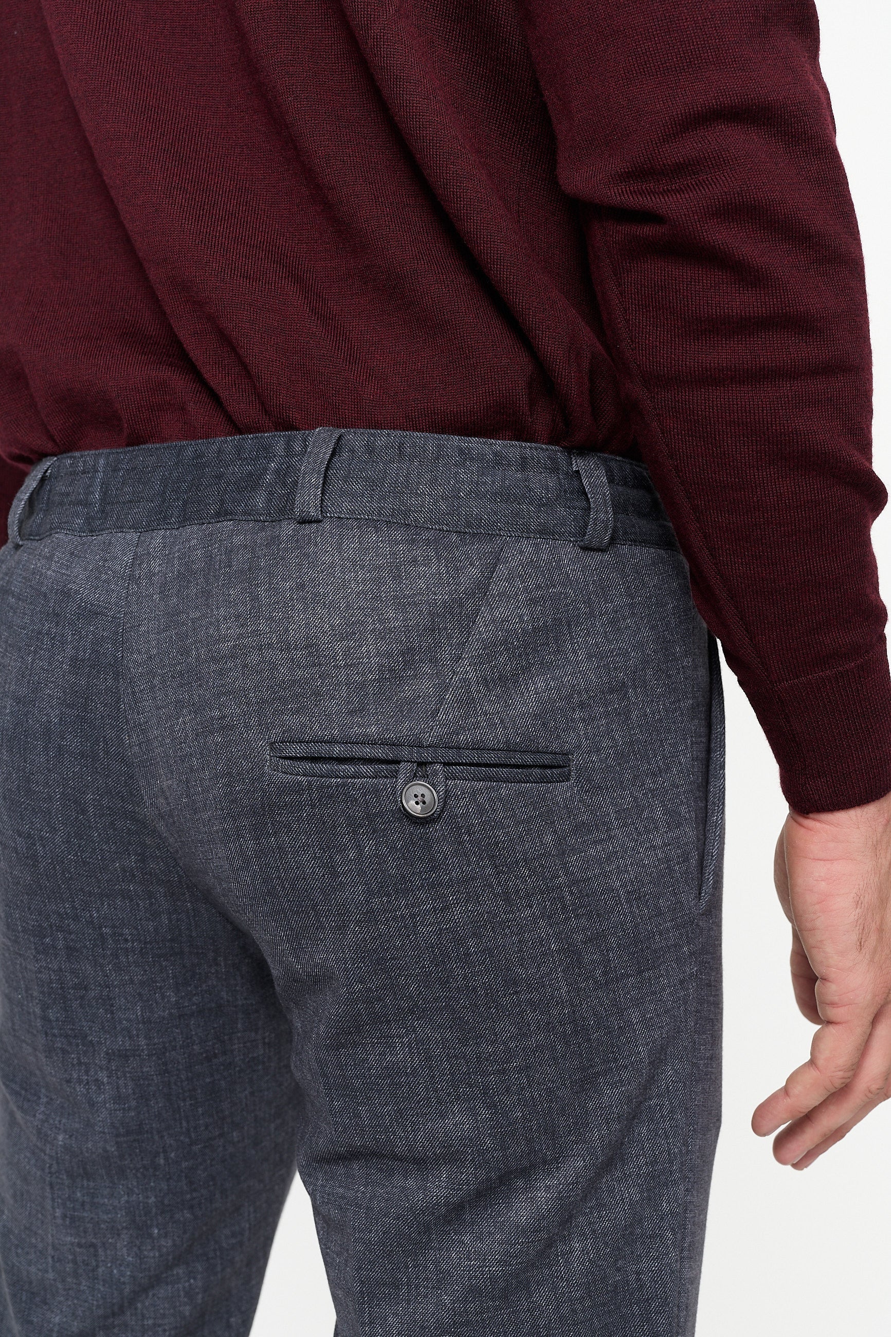 Herren Hose DiSpartaflex SE in Charcoal, Detailansicht