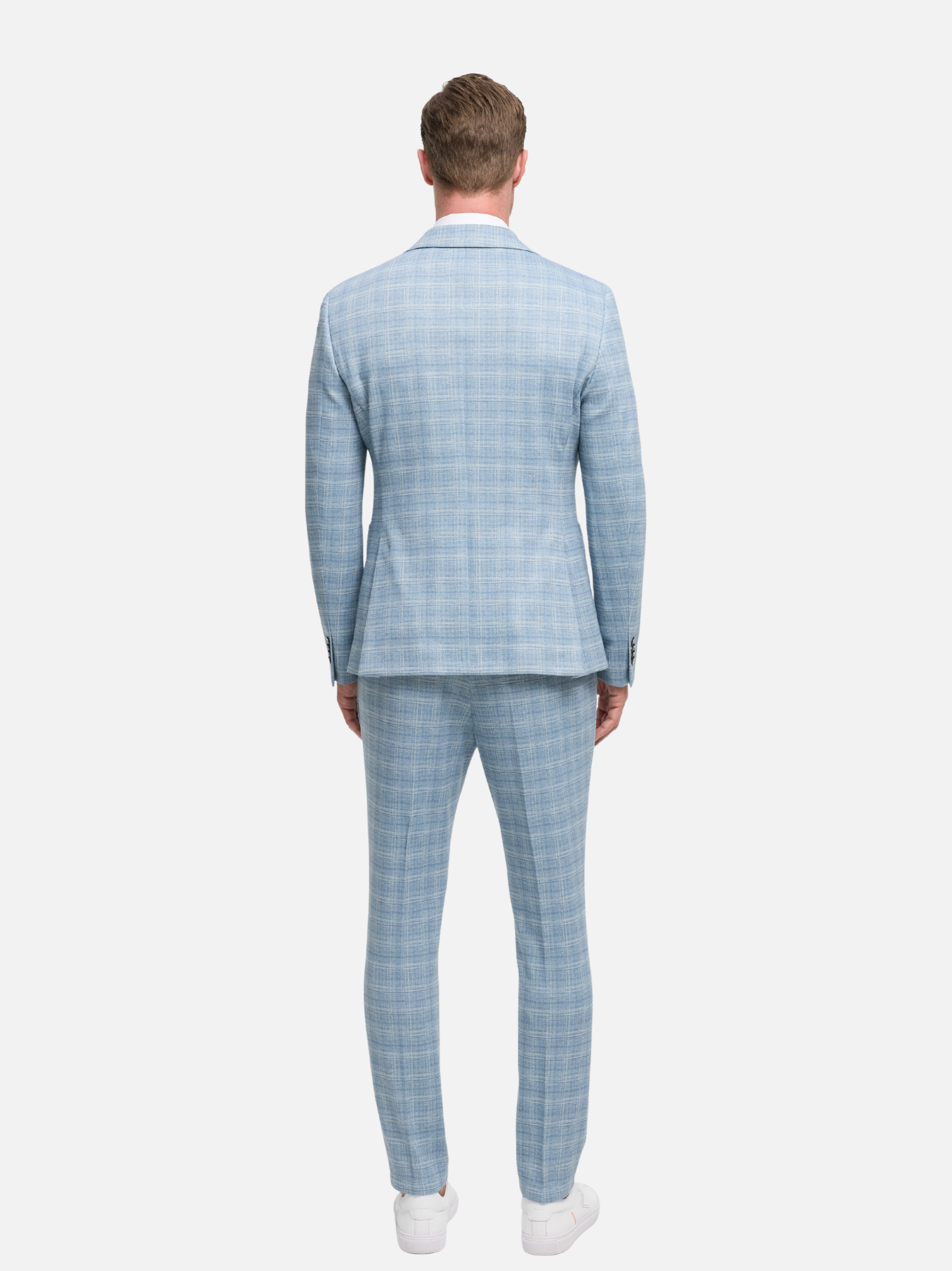 Herren Jersey Anzug in Lt. Blue, Rückansicht