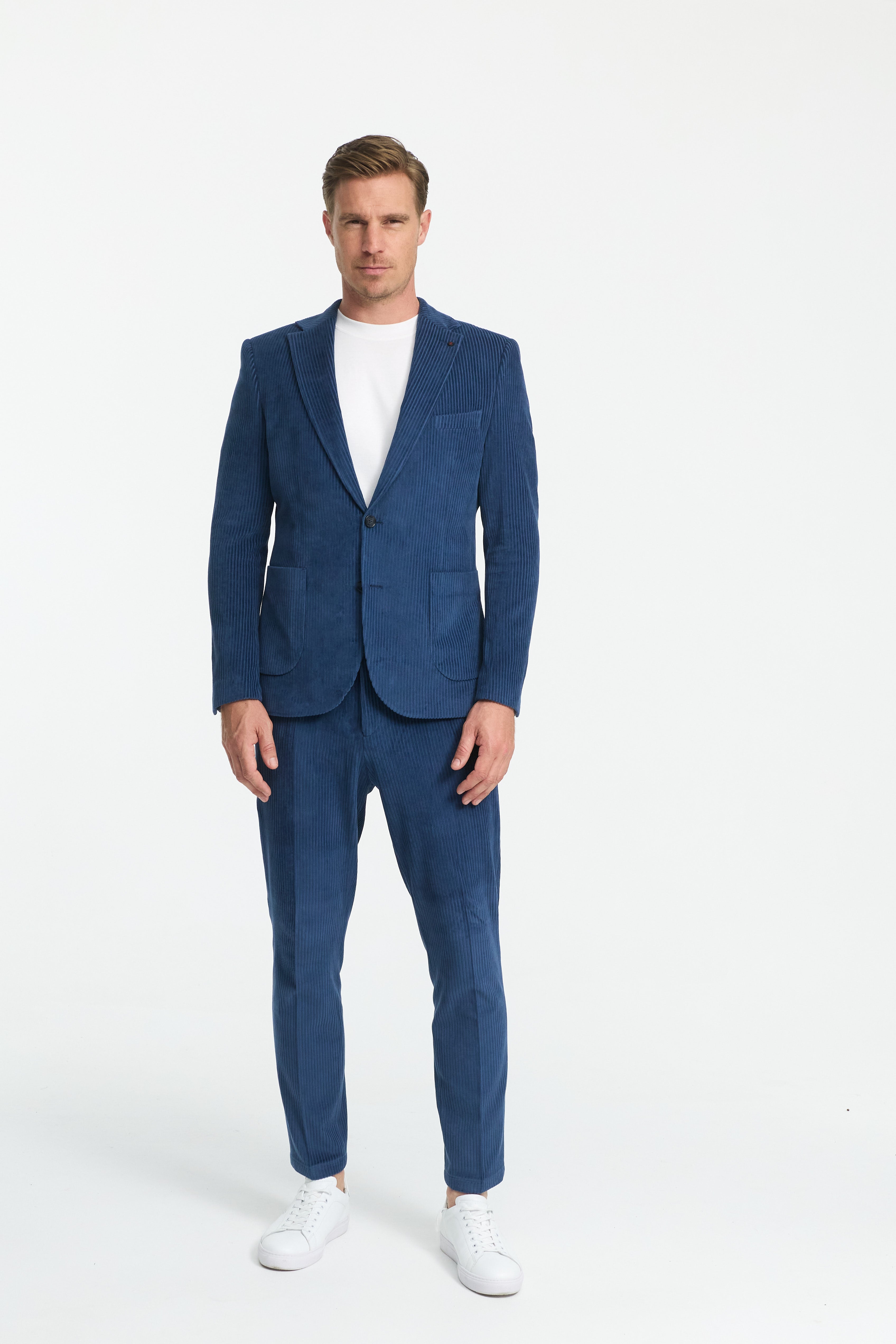 Jersey Cord Anzug 232619-660 Blue