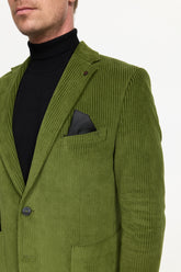 Jersey corduroy jasje DiNick AT 232619-750 groen 