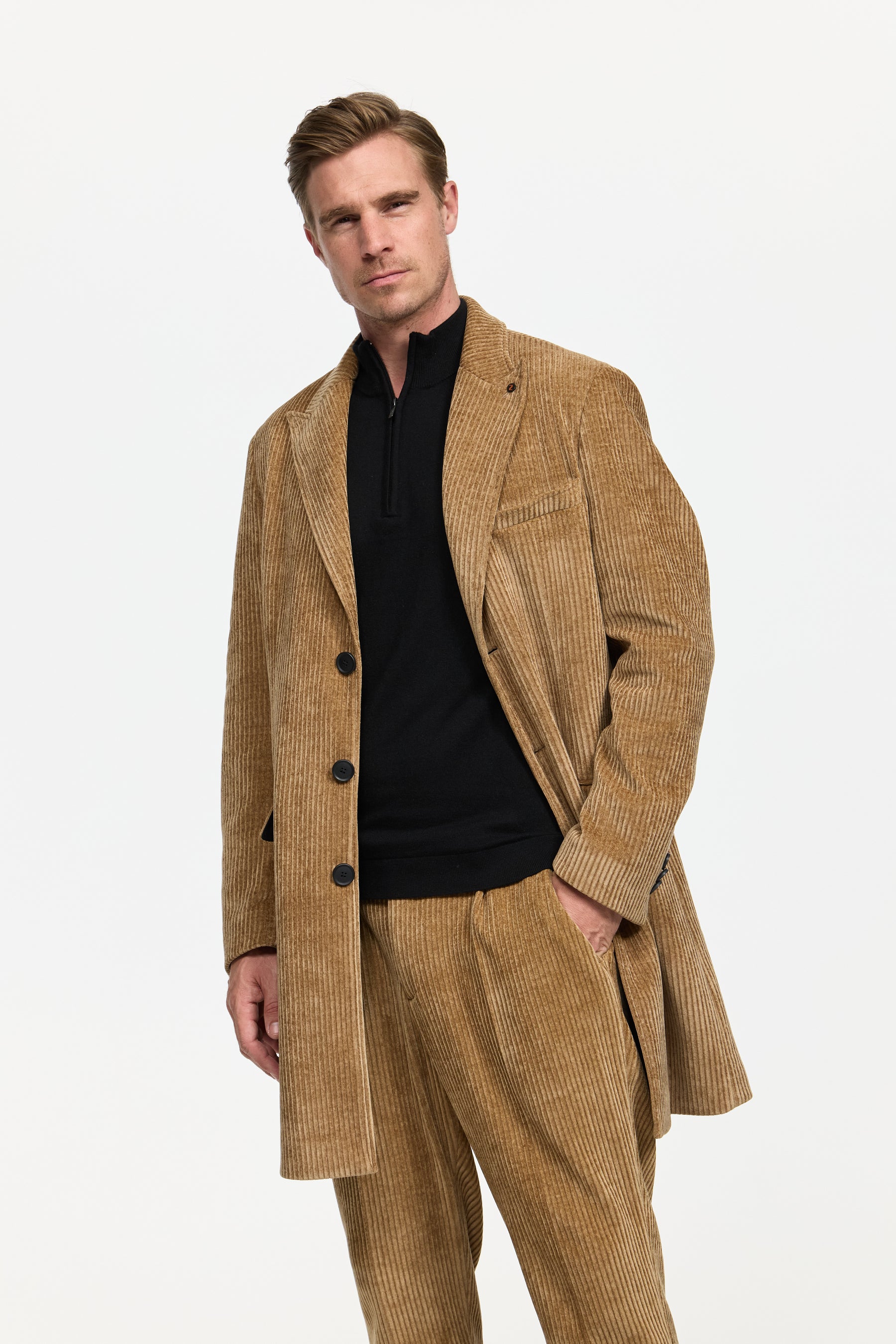 Jersey cord coat DiChampion Z 242501-850 Camel