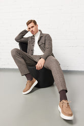 Jersey corduroy trousers DiCliff 242664-820 brown