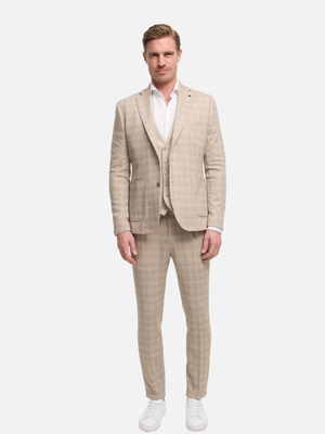 Herren Anzug in Dk. Beige, Vorderansicht