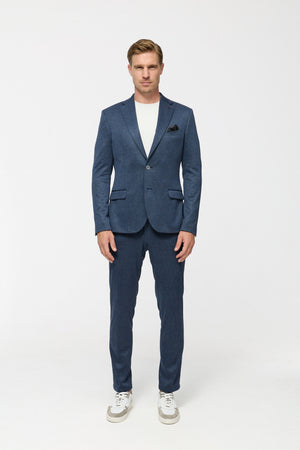 Herren Jersey Anzug in Med. Blue, Vorderansicht