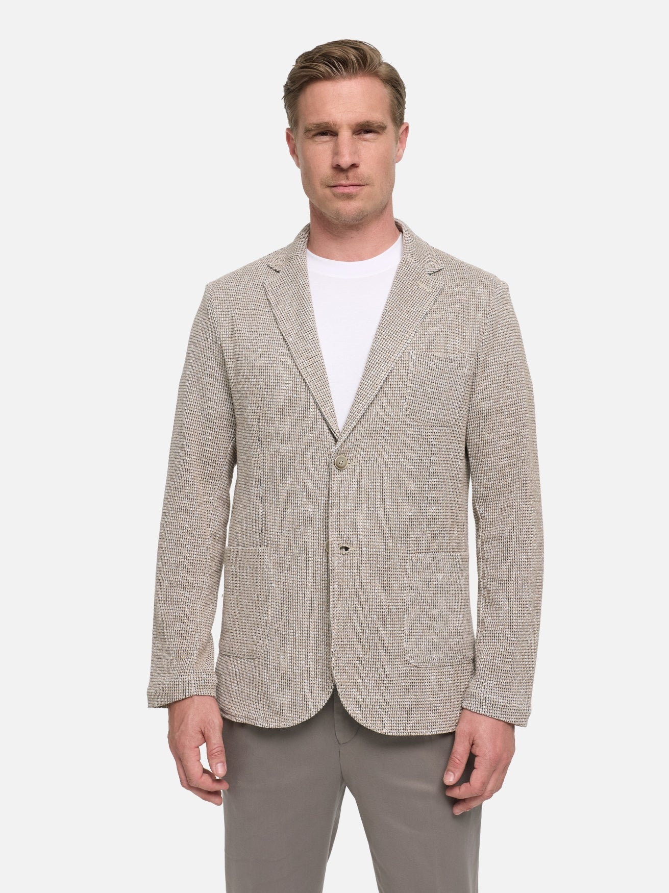 Herren Sakko DiFab in Lt. Beige, Vorderansicht