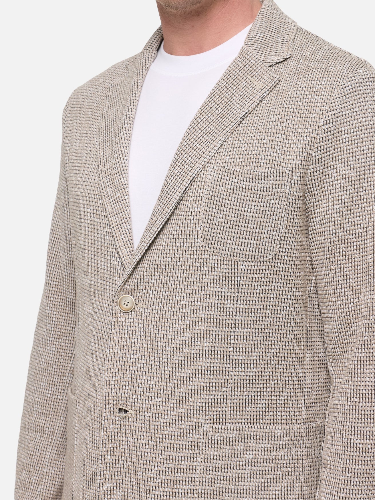 Herren Sakko DiFab in Lt. Beige, Detailansicht