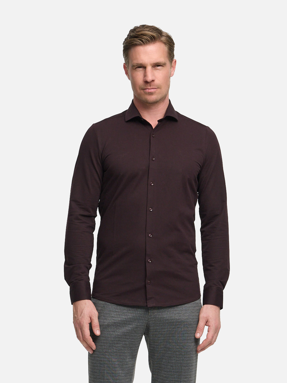 DiHans Hemd Slim Fit | Dk. Red