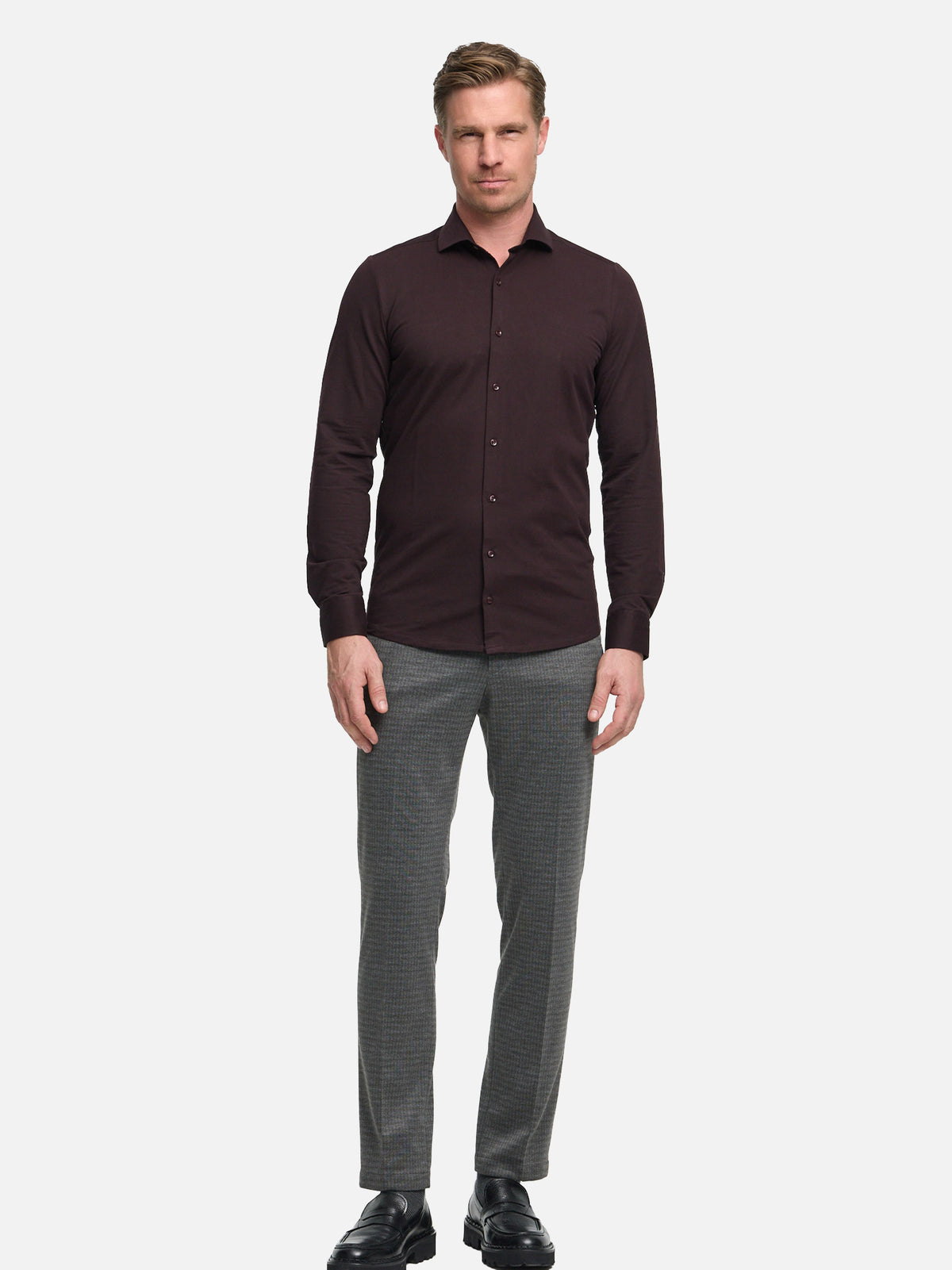 DiHans Hemd Slim Fit | Dk. Red