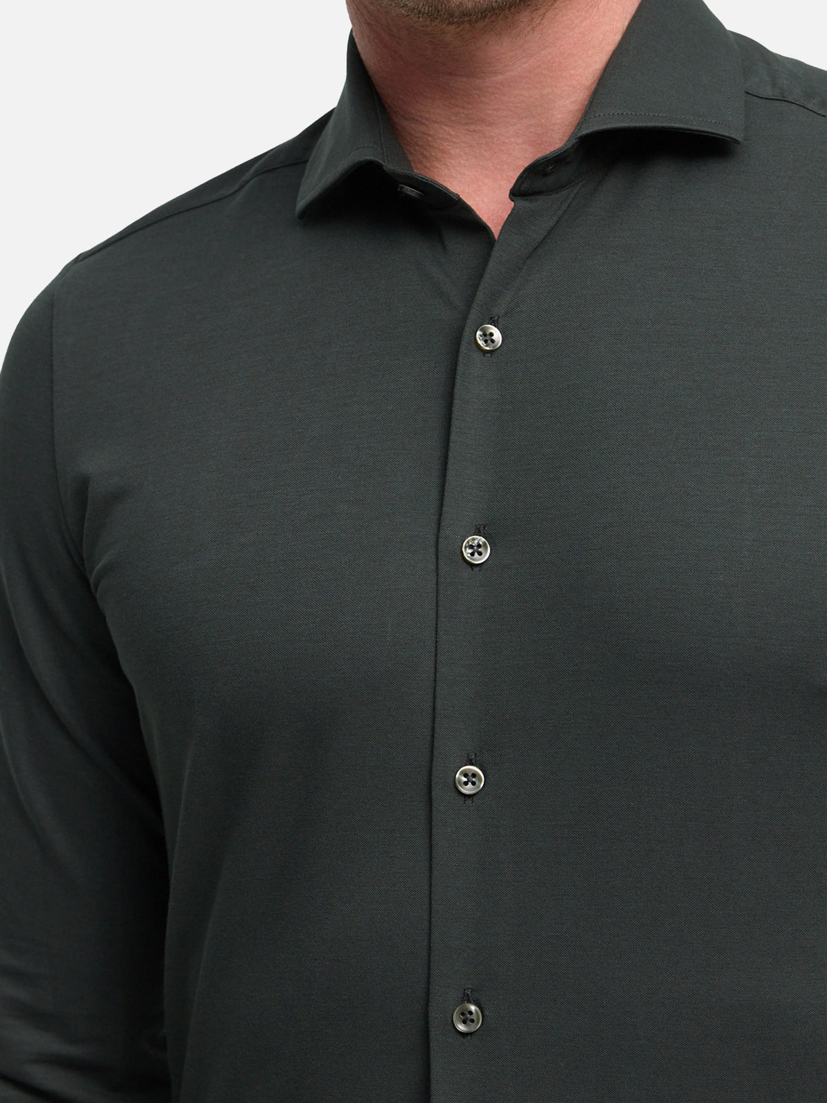 DiHans Hemd Slim Fit | Dk. Olive