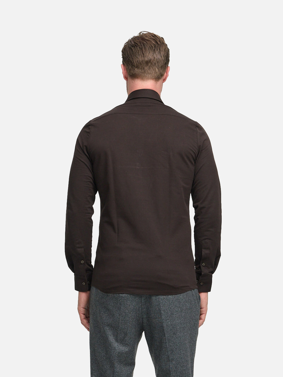 DiHans Hemd Slim Fit | Dk. Brown