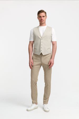 DiWesley Anzugweste Slim Fit | Lt. Beige