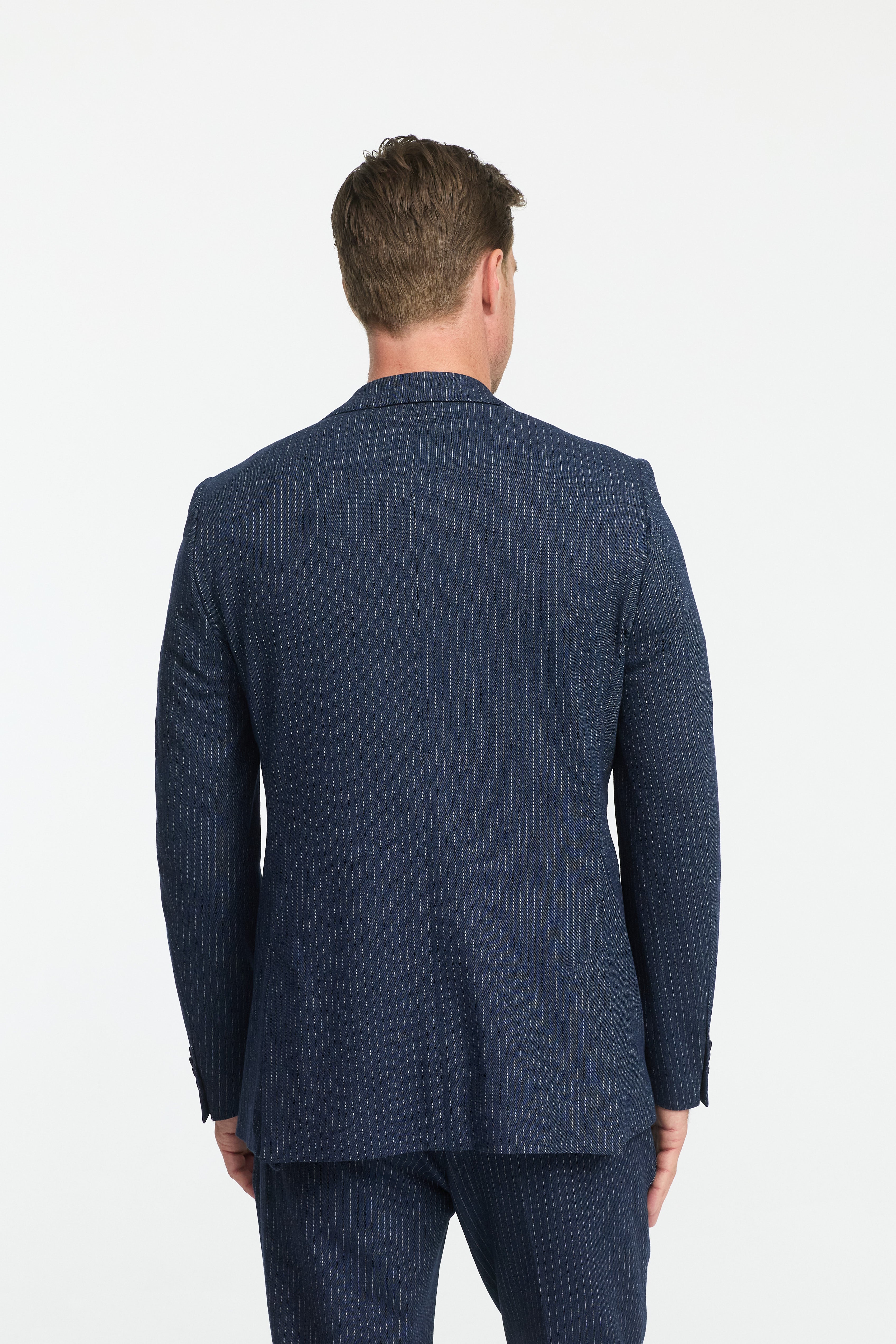 Jersey Sakko DiNove 252051-680 Blau gestreift