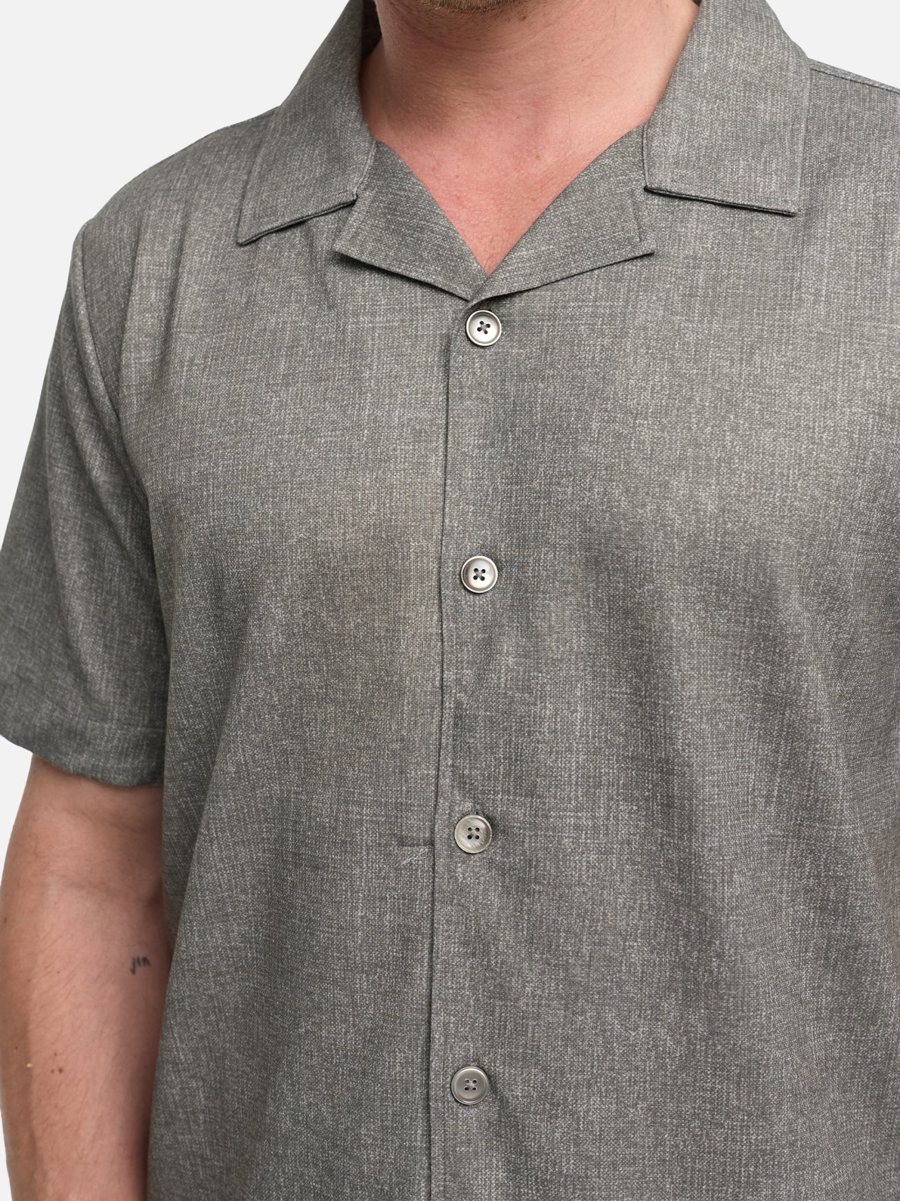 Herren Hemd DiCarlo in Olive, Detailansicht