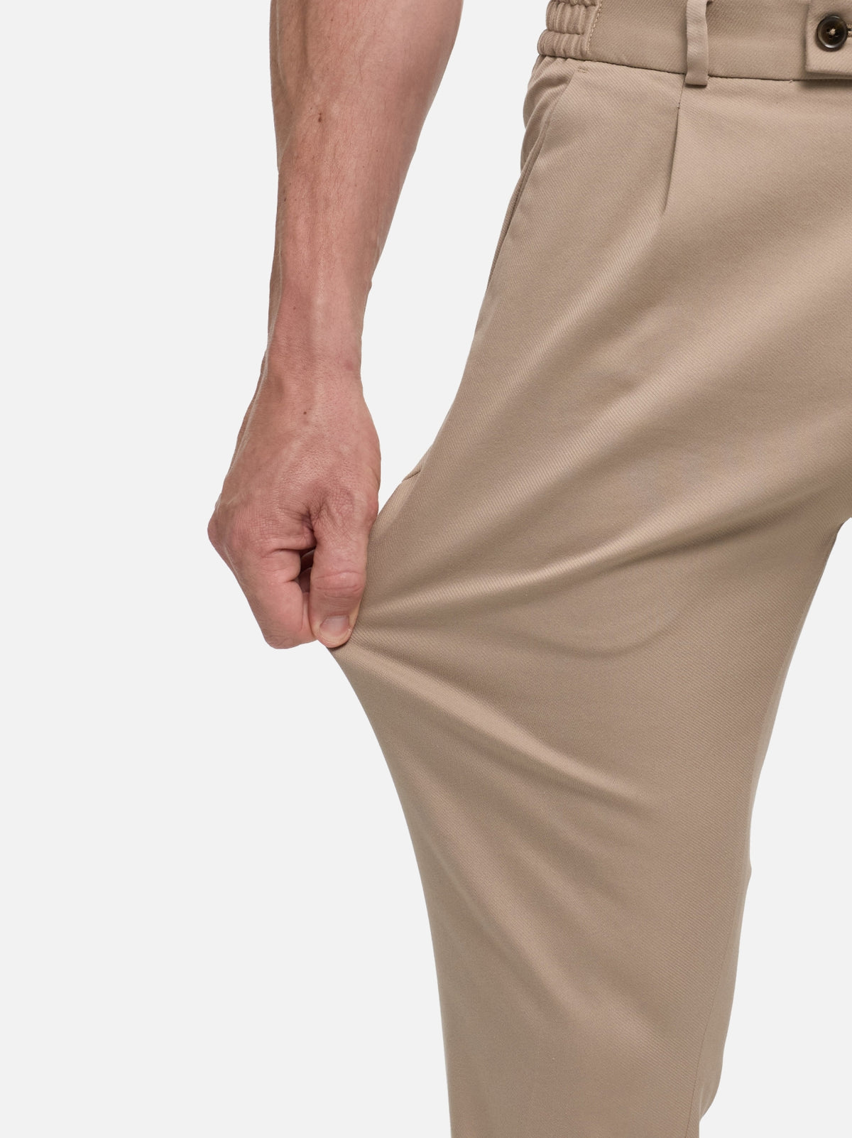 Herren Hose DiClifferW SE in Med. Beige, Detailansicht