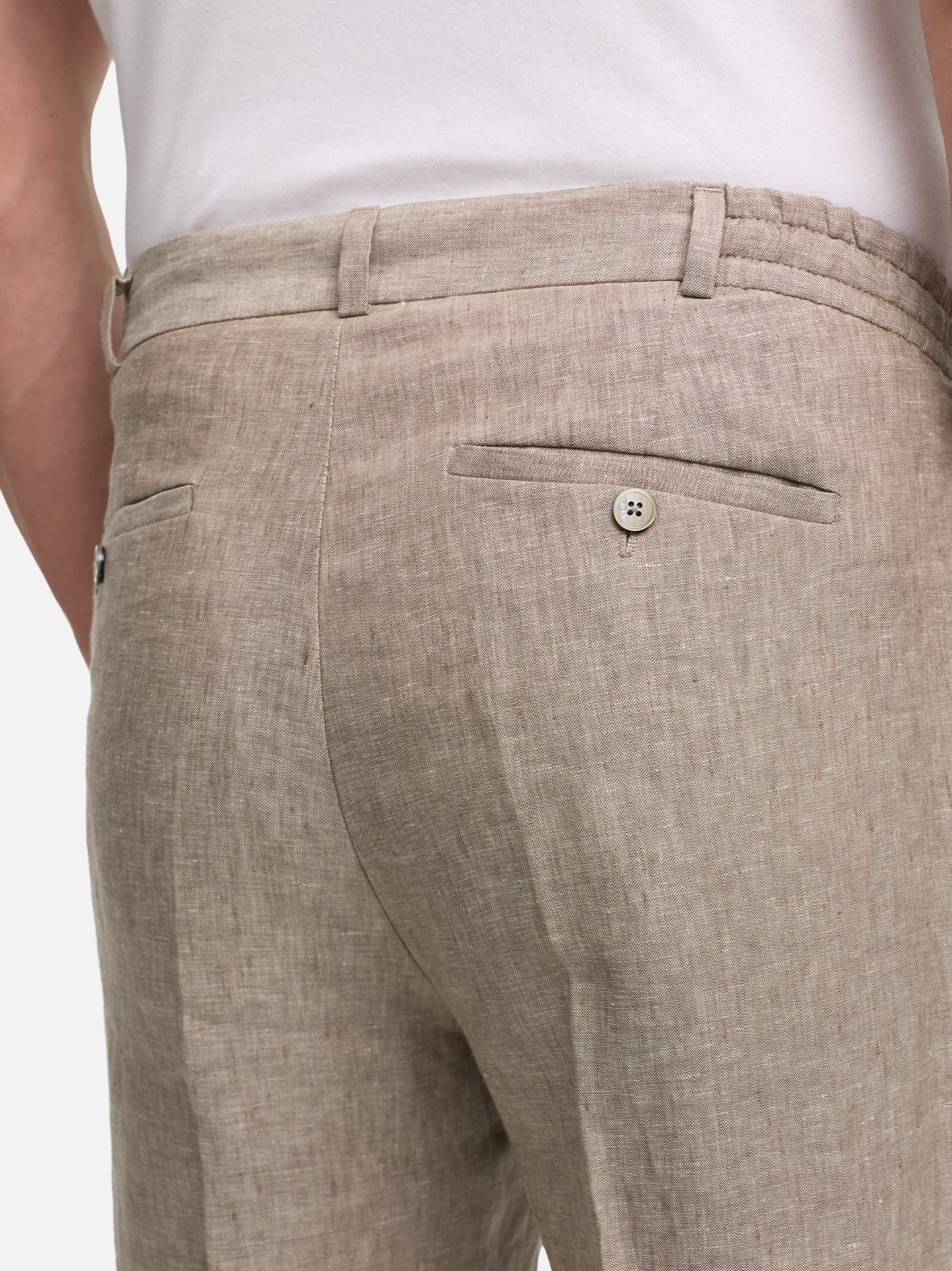 Herren Hose DiUnic C SE in Med. Beige, Detailansicht