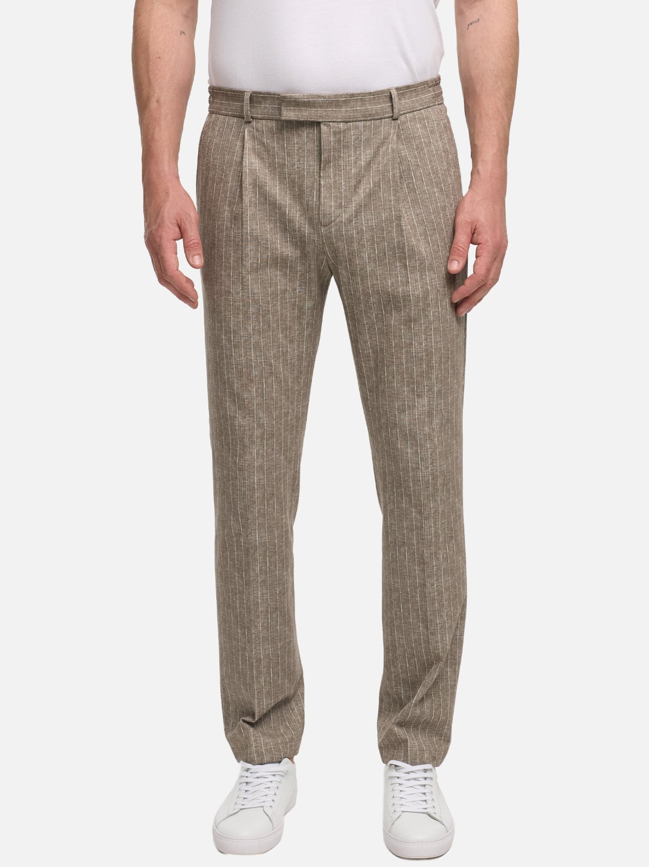 Herren Hose DiConnor40 SE in Dk. Beige, Vorderansicht