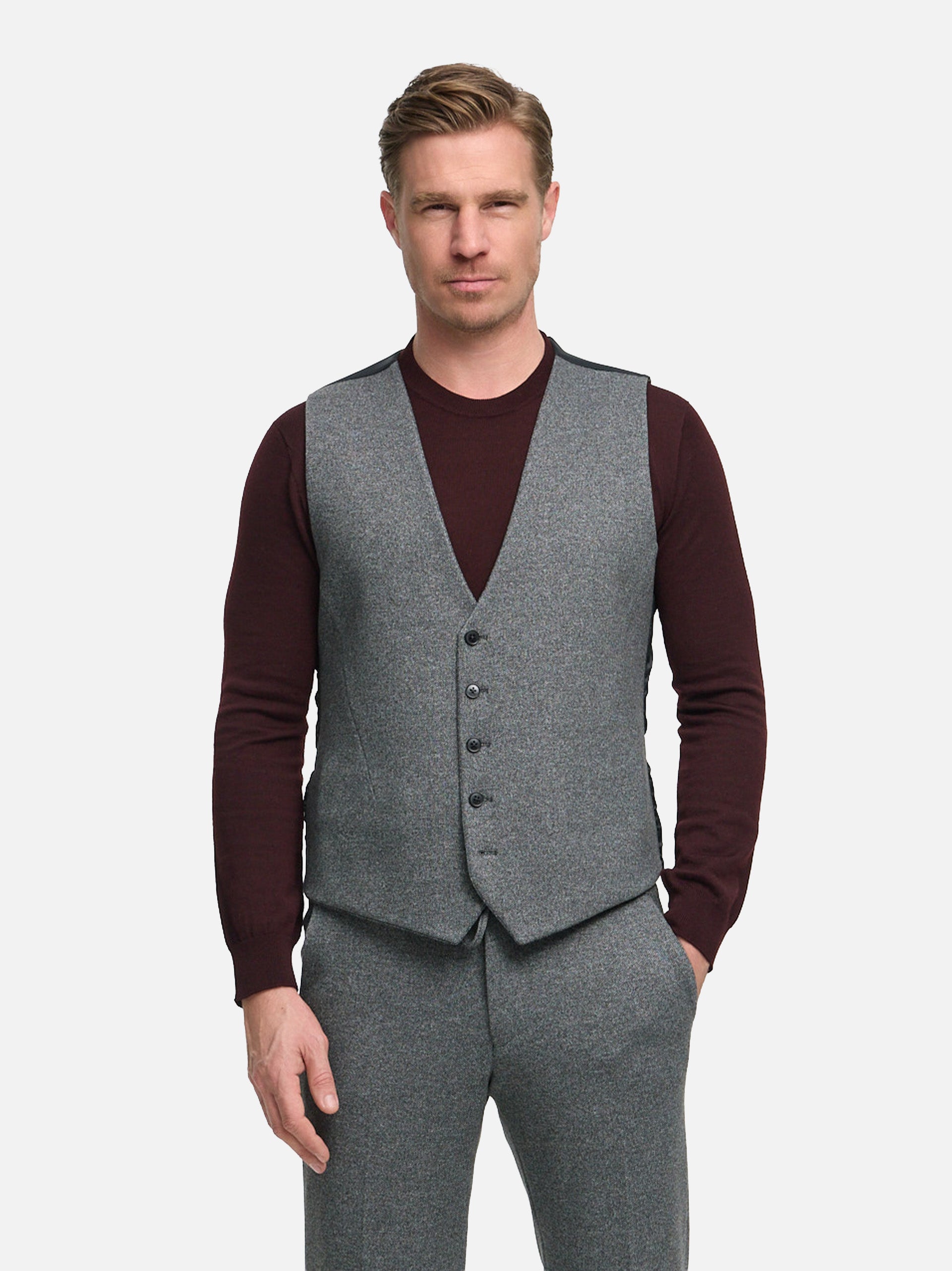 DiWesley Anzugweste Slim Fit | Dk. Grey