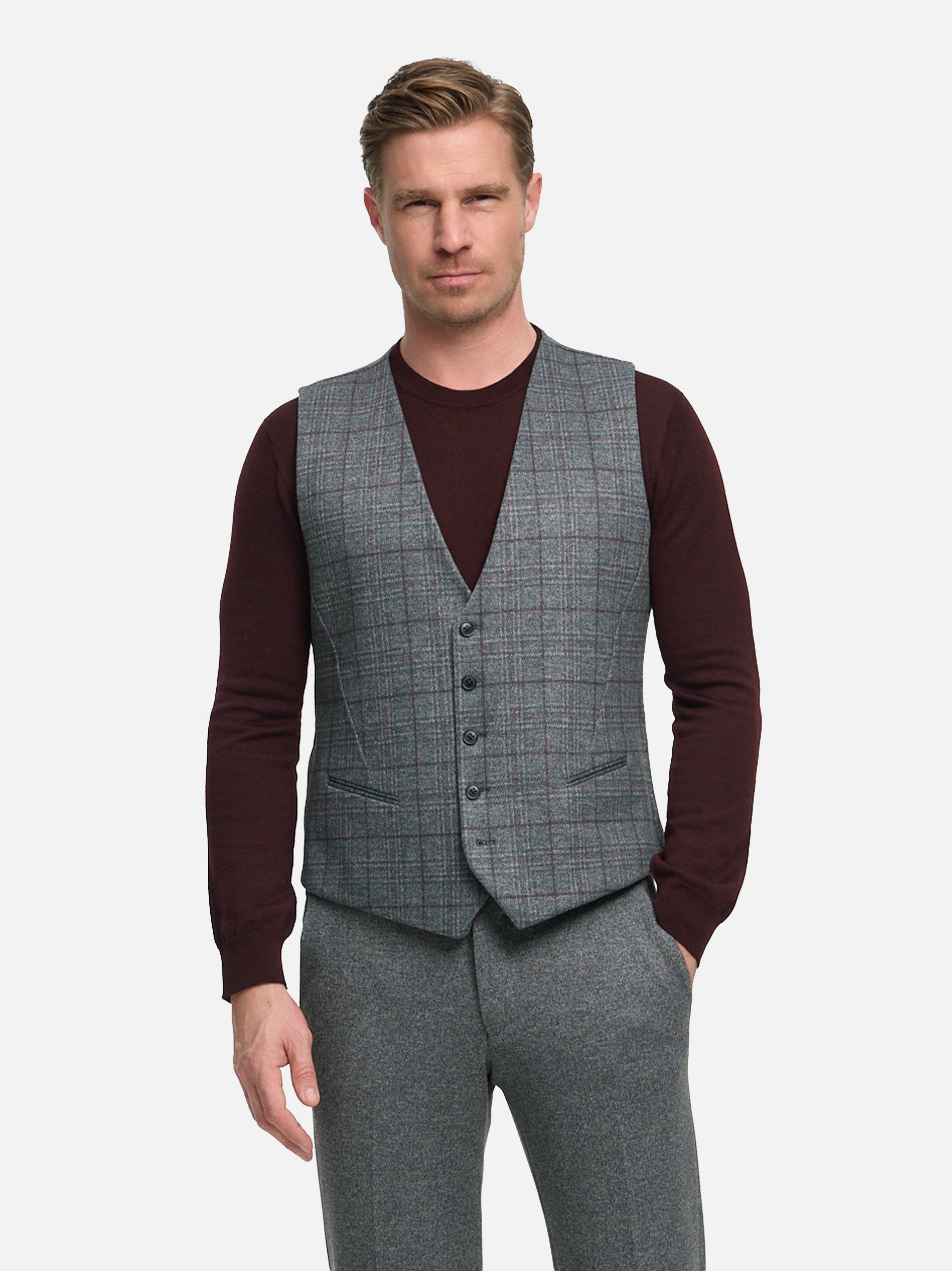 DiWesley Anzugweste Slim Fit | Dk. Grey