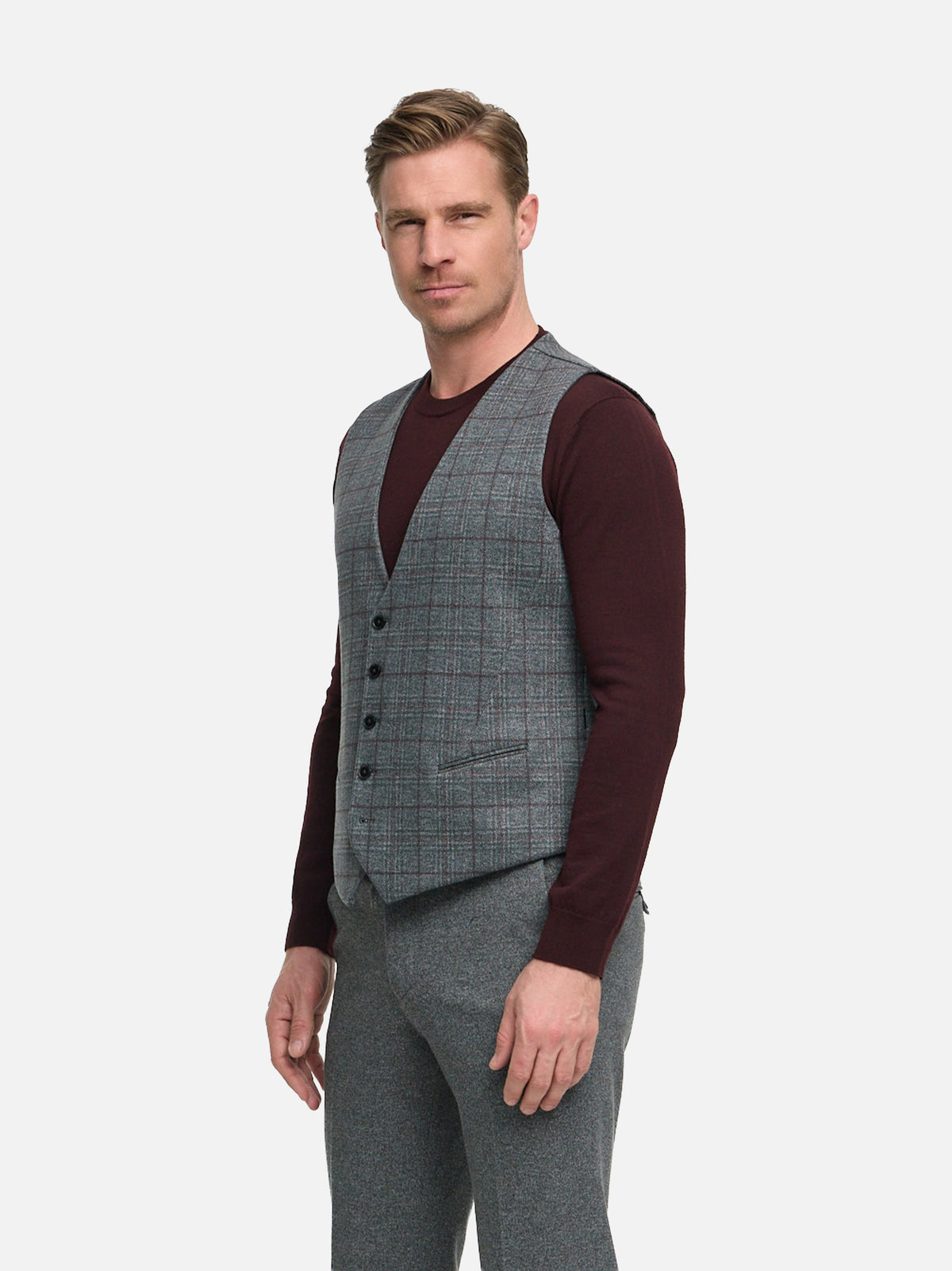 DiWesley Anzugweste Slim Fit | Dk. Grey