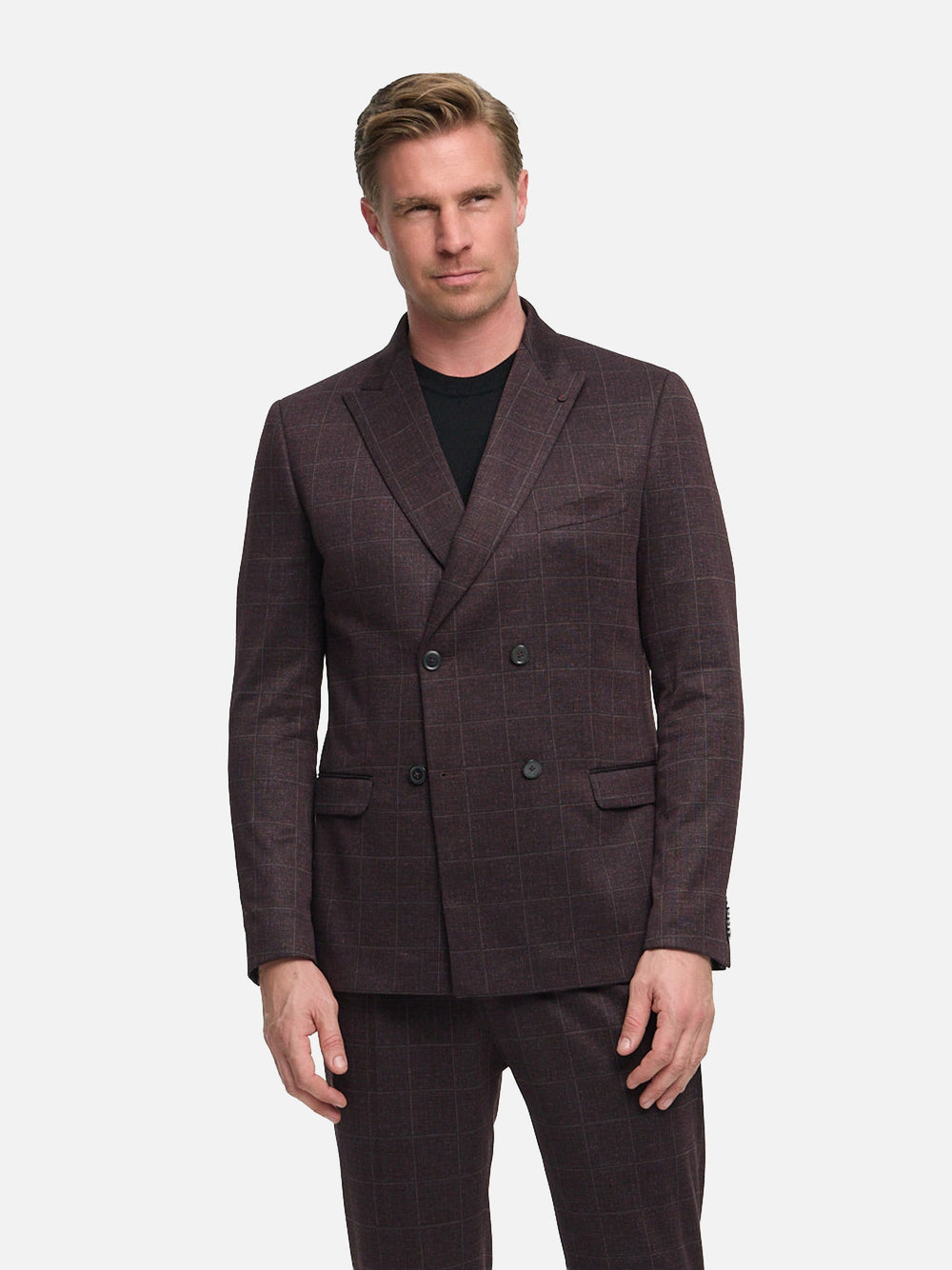 Jersey Anzug Slim Fit | Dk. Red