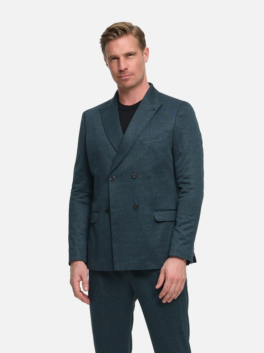 Jersey Anzug Slim Fit | Petrol