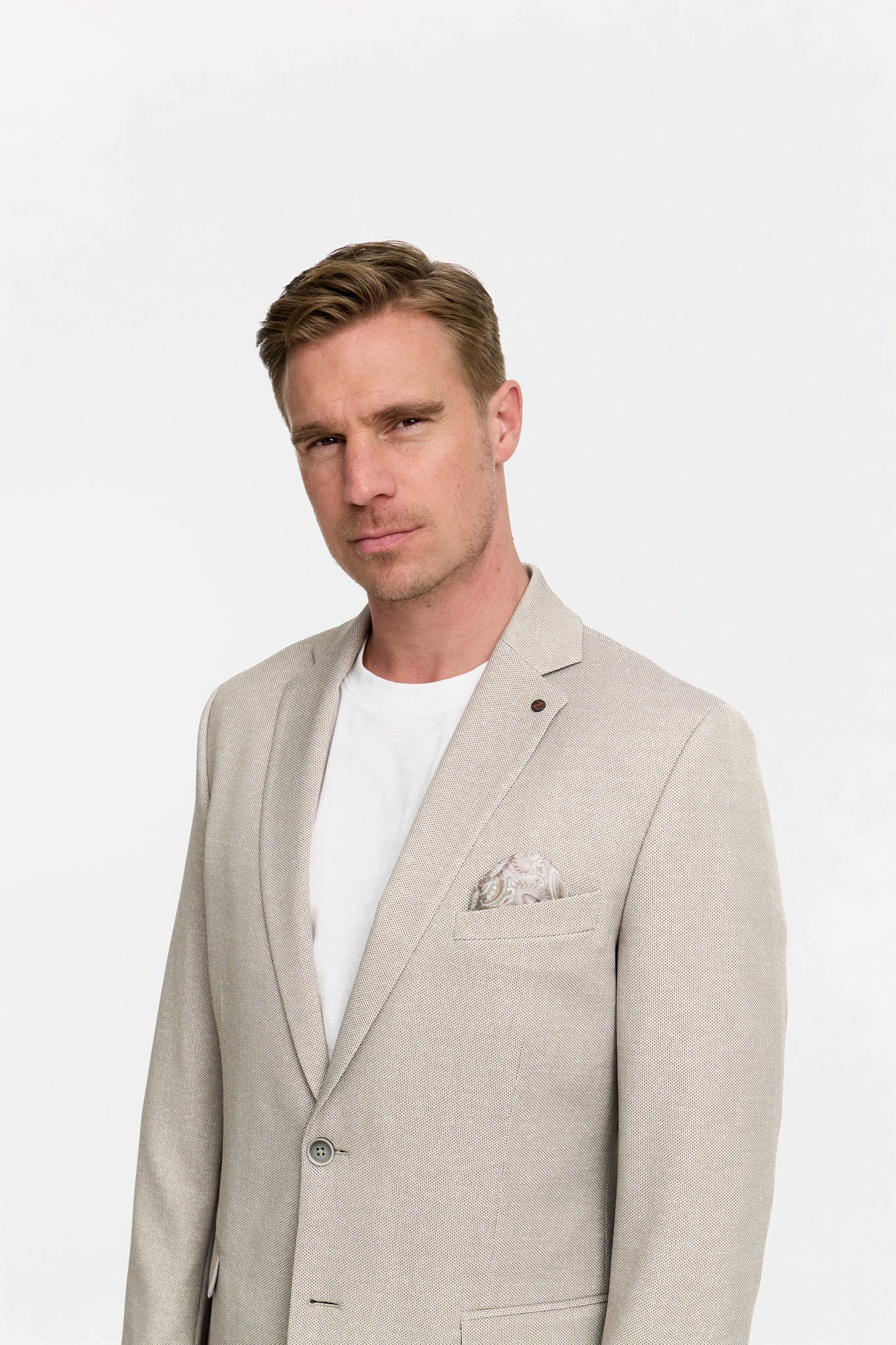 Herren Sakko DiNick in Lt. Beige, Rückansicht